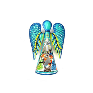 Bleu Standing Angel Nativity