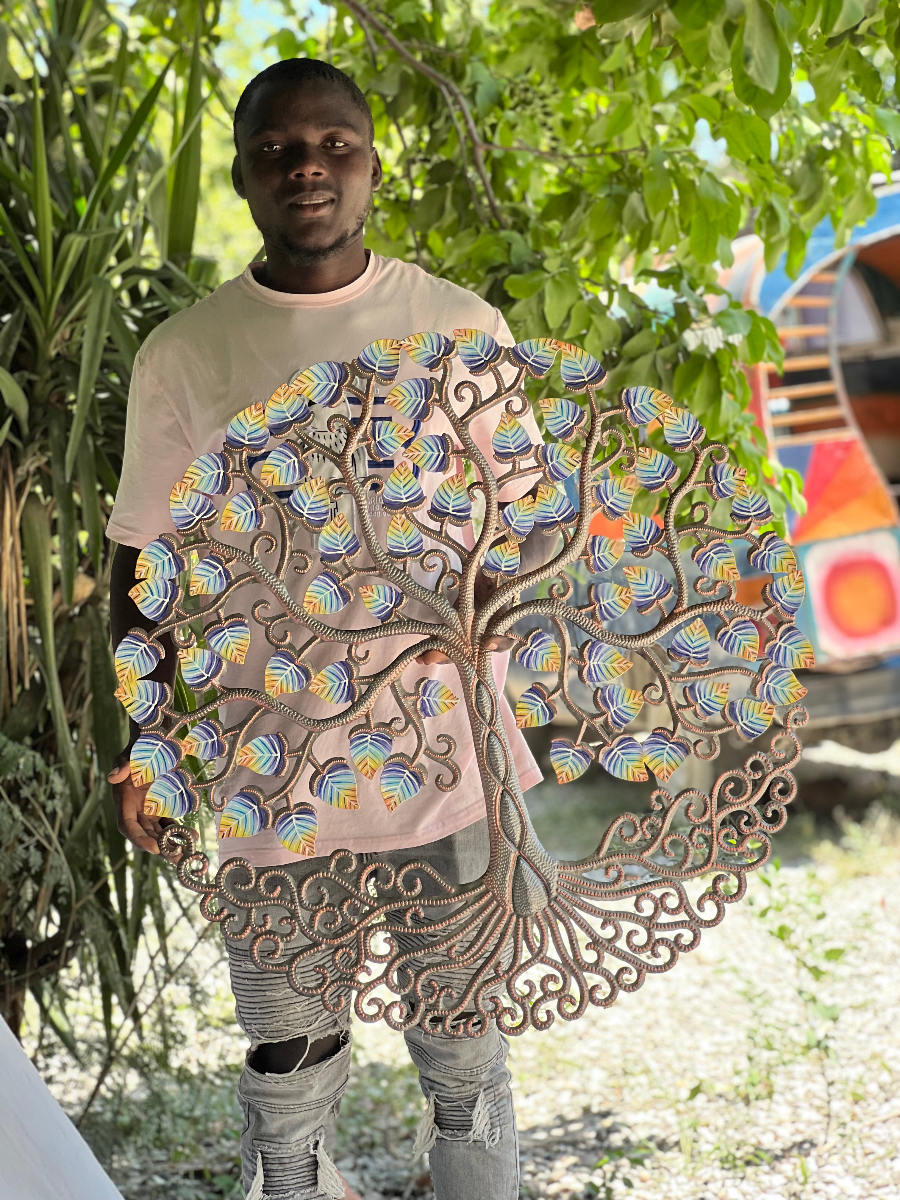 Grezil- Jumbo Bronze Painted Leaf Tree