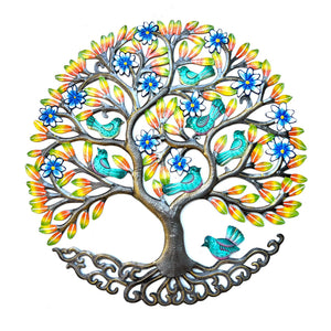 Derat- Yellow Leaf & Turquoise Bird Tree