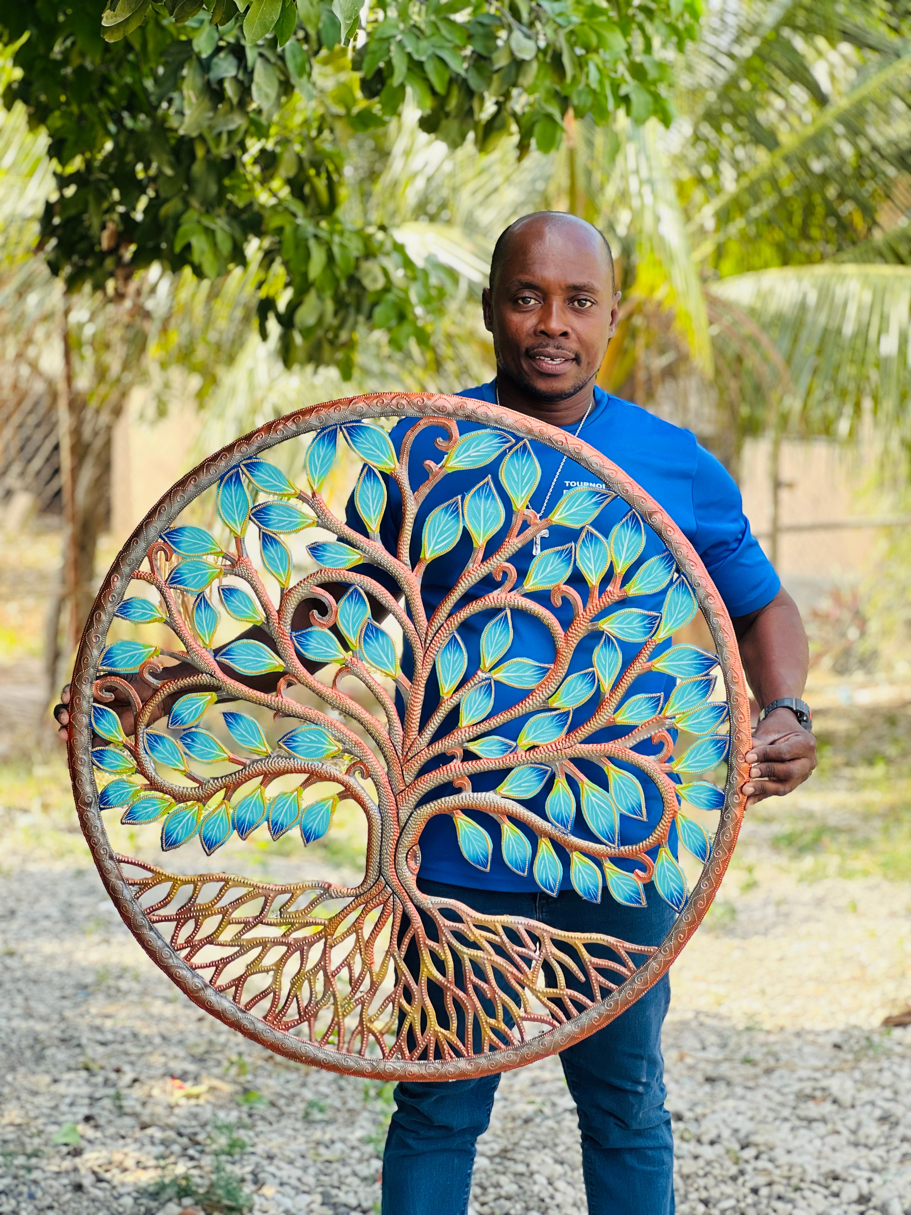 Colbert- Jumbo Circle Bronze Rooted Tree