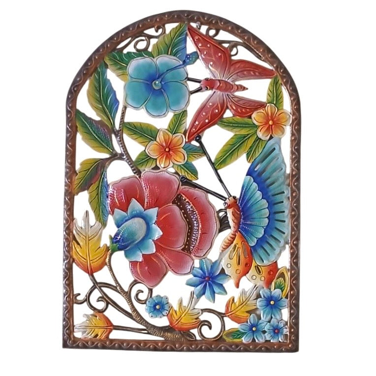 Agousto- Painted Arch Butterfly & Flowers #1