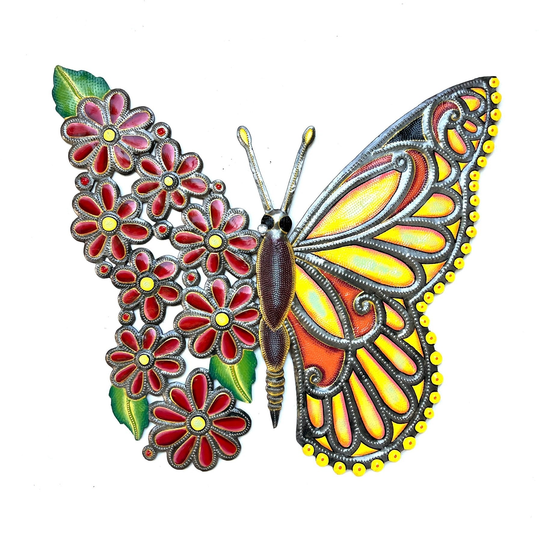 Orilien-Large Butterfly & Red Flowers