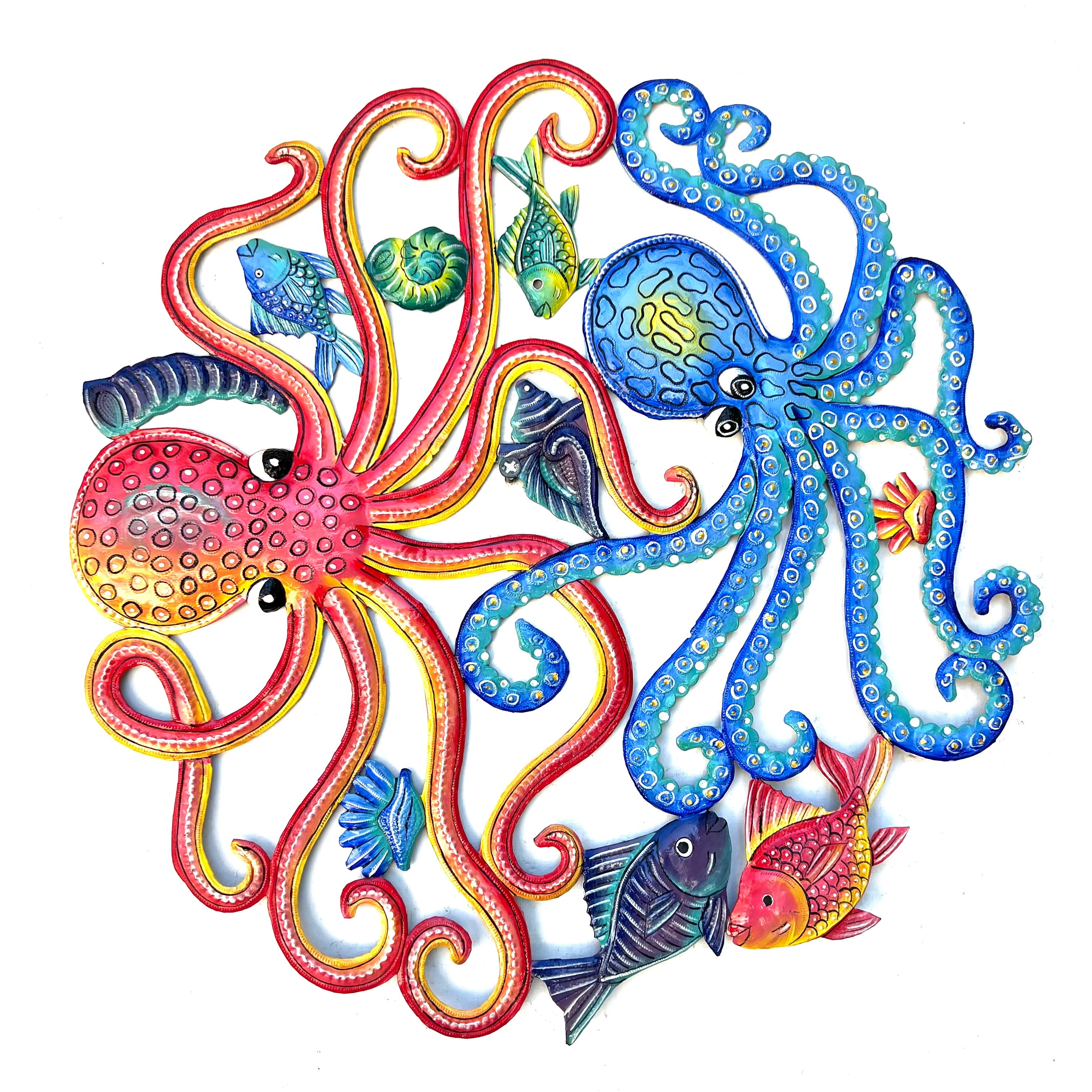 Jeff- Orange & Blue Octopus