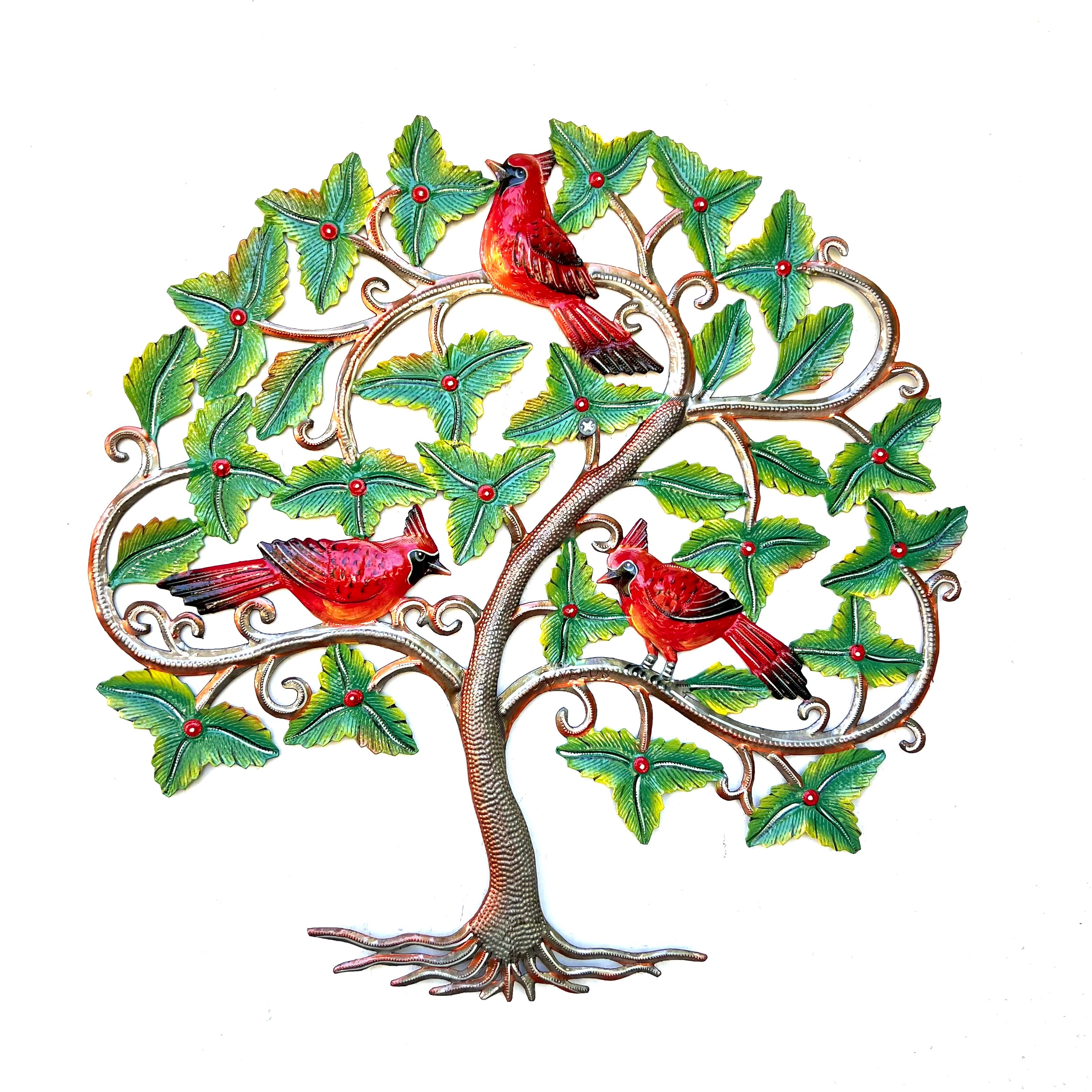 Green Leaf & Cardinal- Tree
