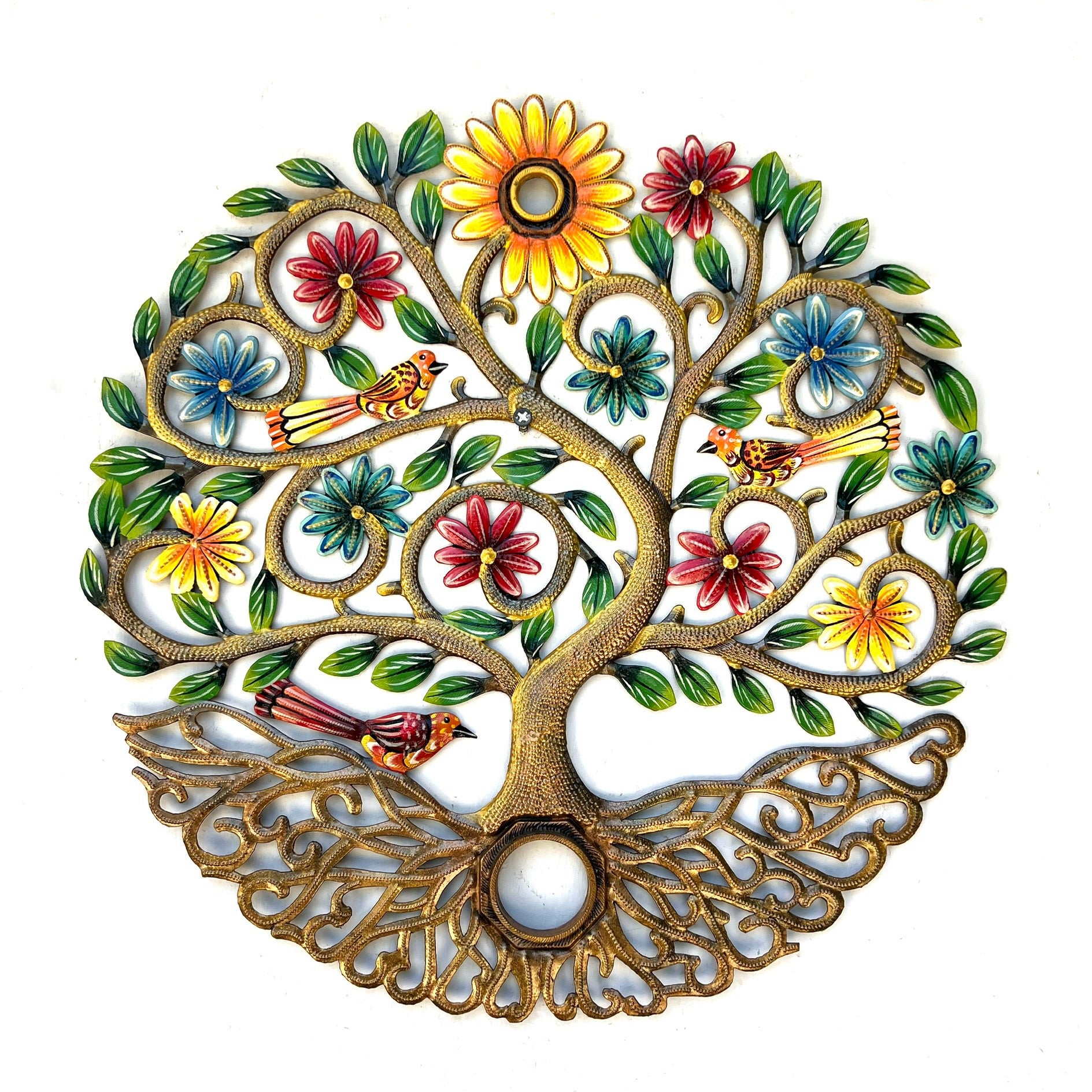 Colbert- Oil Top Drum Green Leaf/Flower Tree