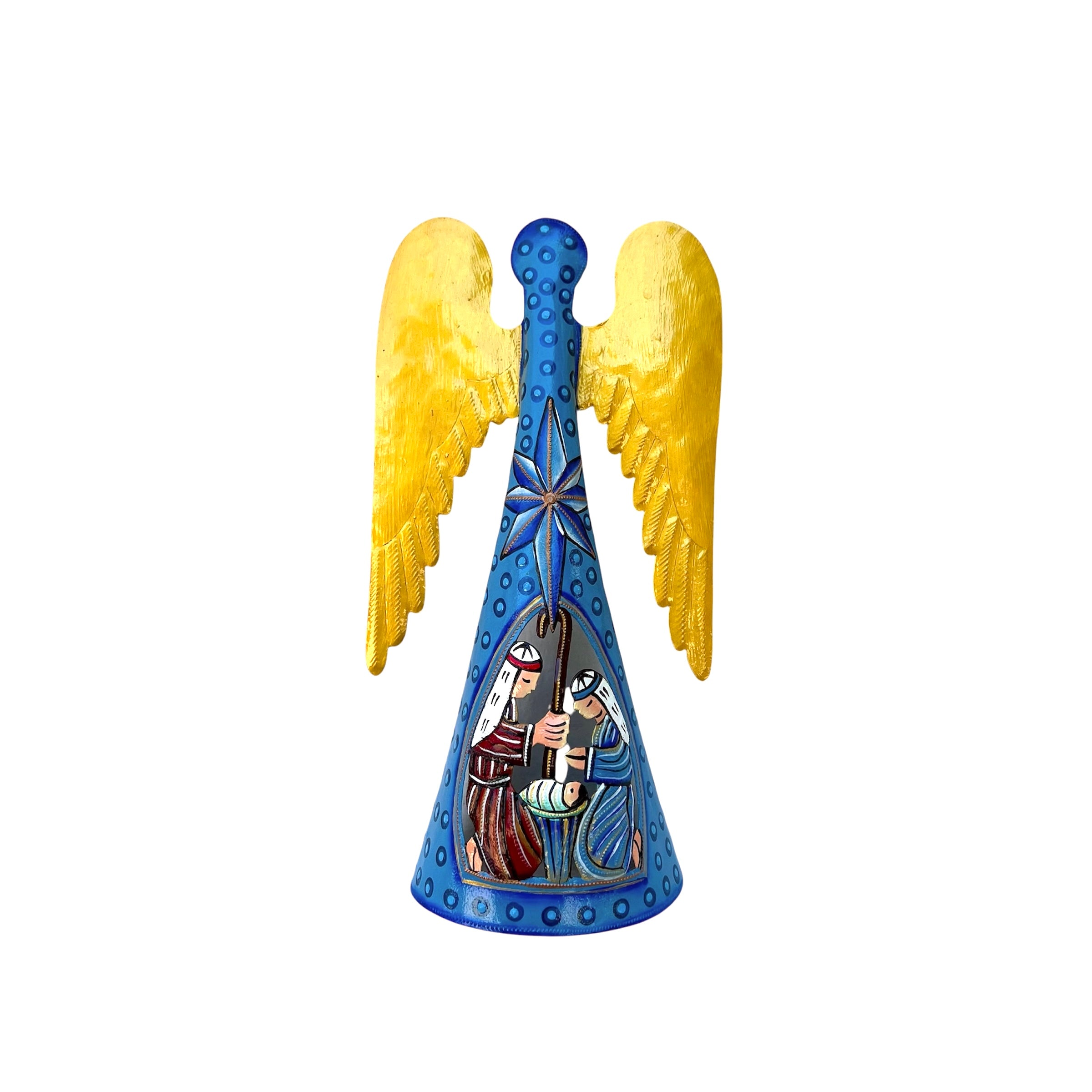 Lucson- Standing Bleu Angel Nativity