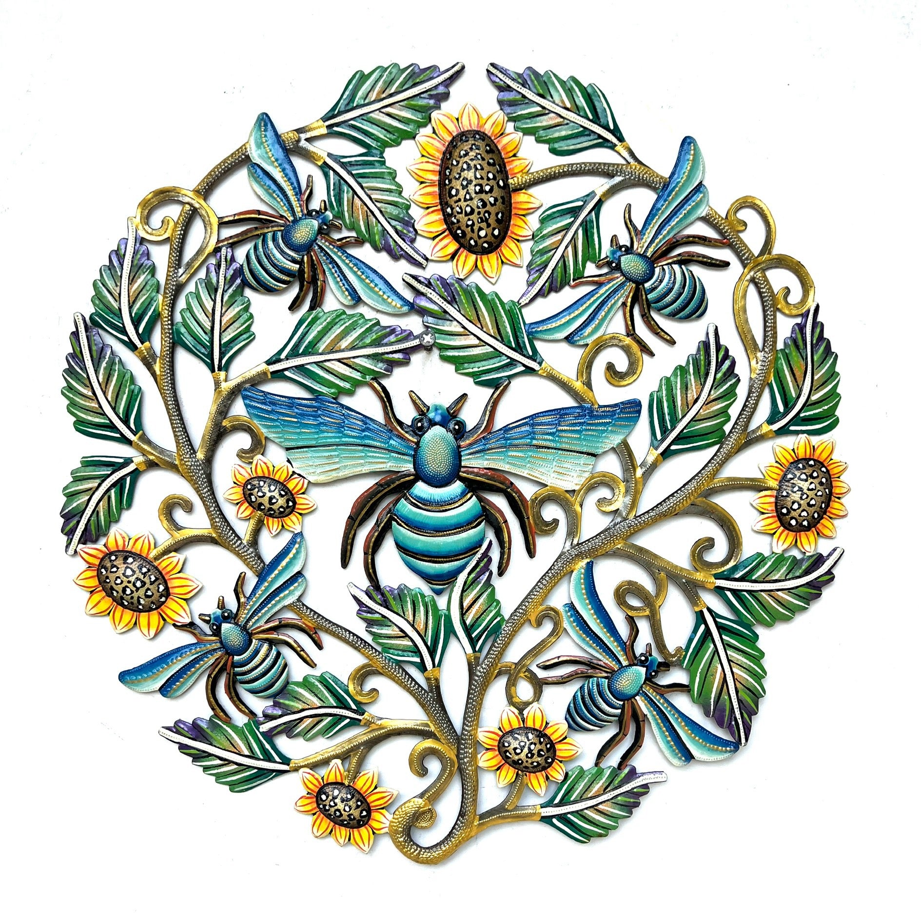 Colbert- Flying Bee And Green Leaf Plant