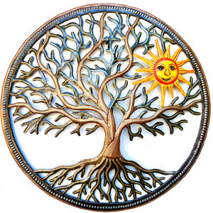 Dyvenson-Jumbo Circle Bronze Tree And Sun