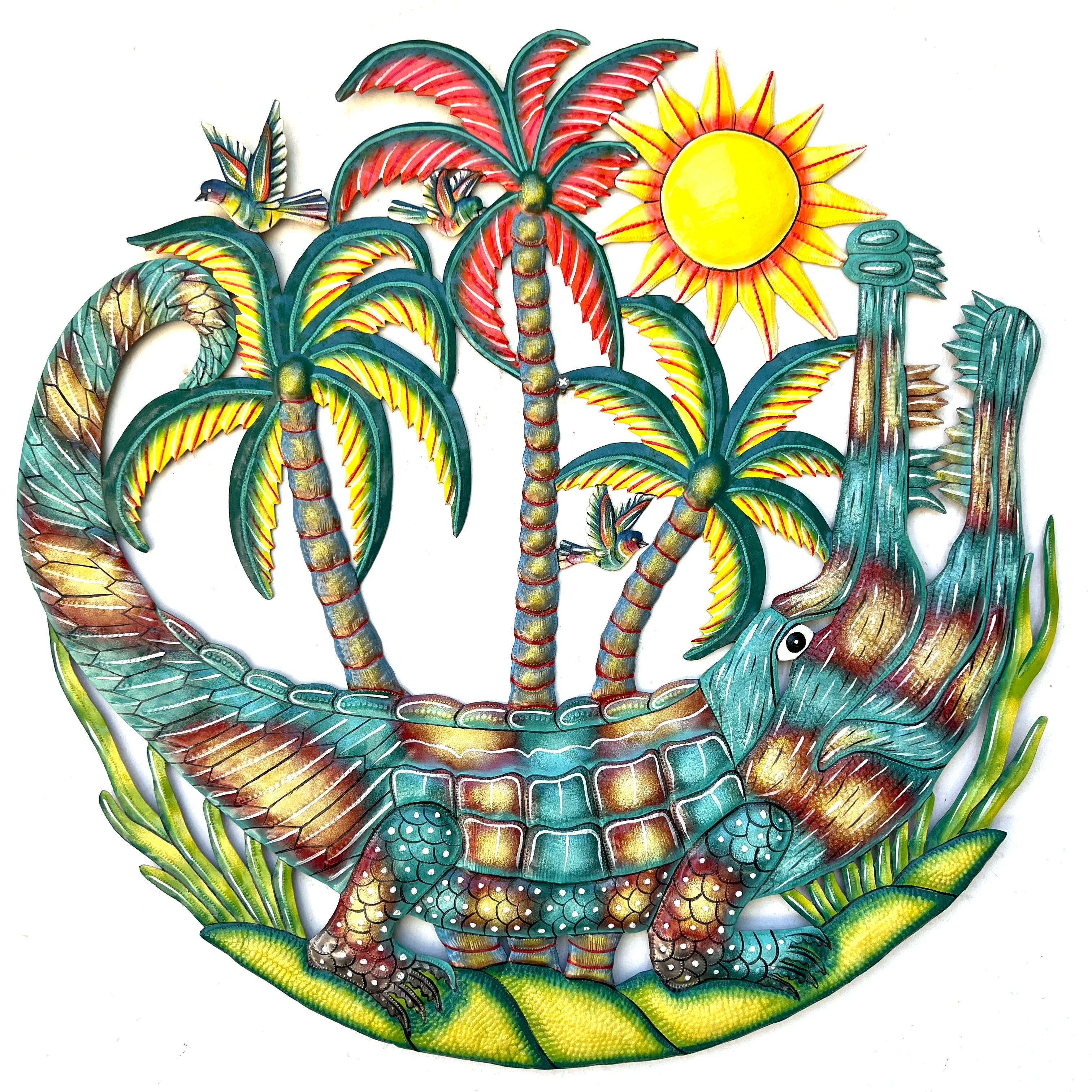 Jumbo- Alligator and Palm Trees #2