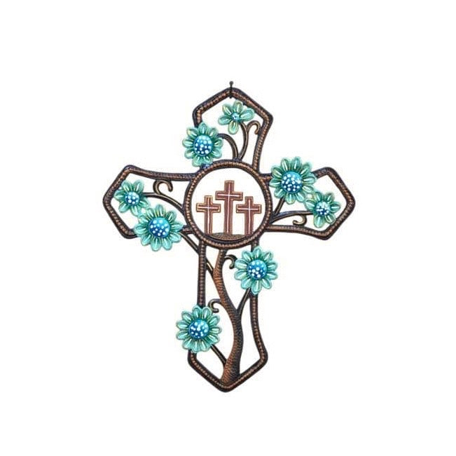 Odson- Bronze & Flowers Cross #2