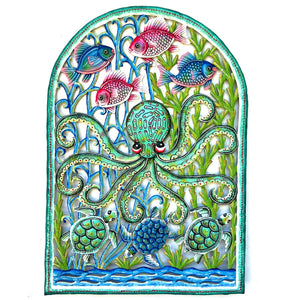 Derat- Frame Looking Octopus, Fish & Turtle