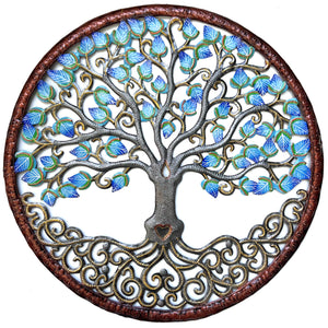 Jumbo- Bronze Circle Bleu Leaf Tree