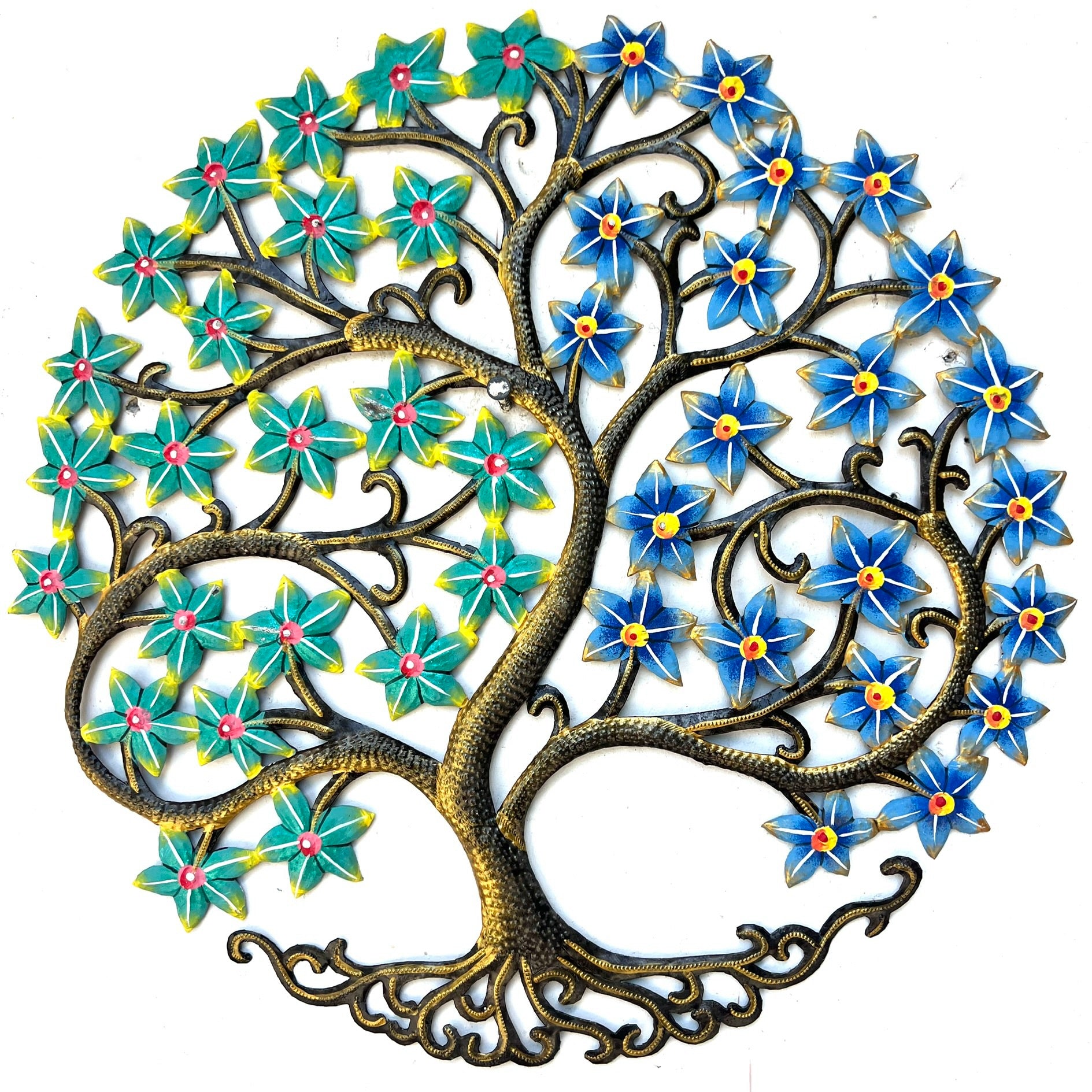 Jumbo Roodlet Blue & Turquoise Tree in Bloom