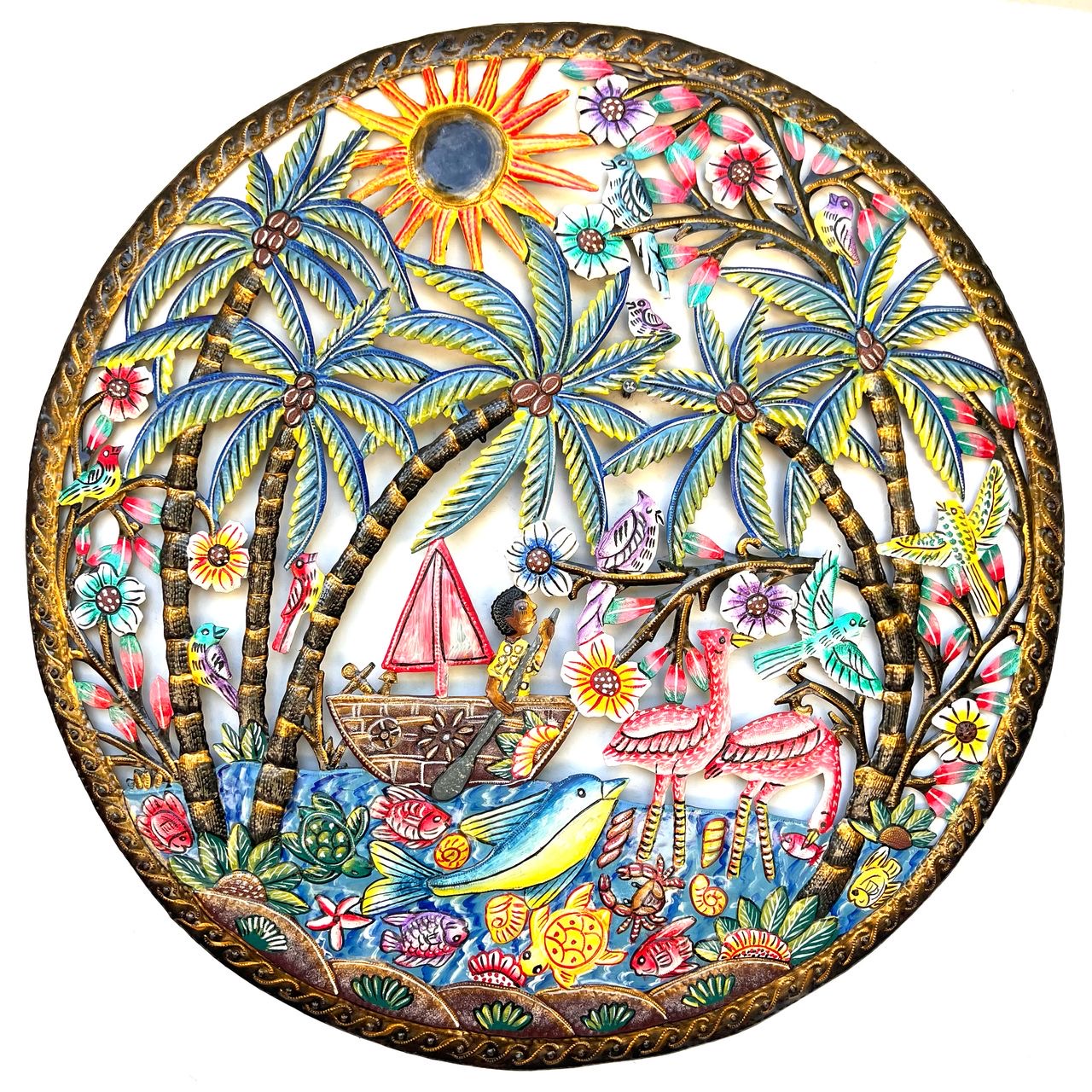 Gauyo Jumbo- Circle Bronze Sea Life