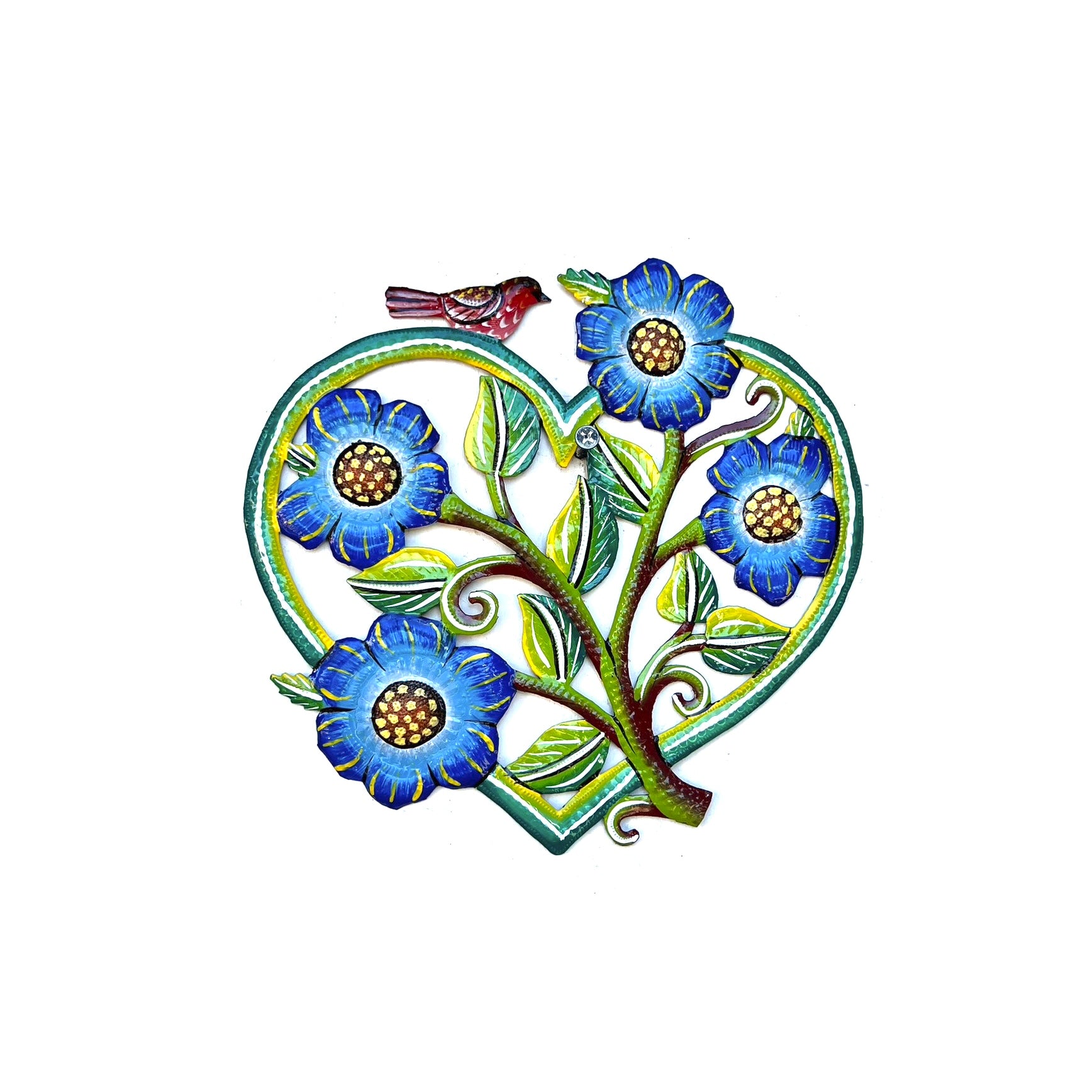 Colbert- Painted Blue Heart Flowers