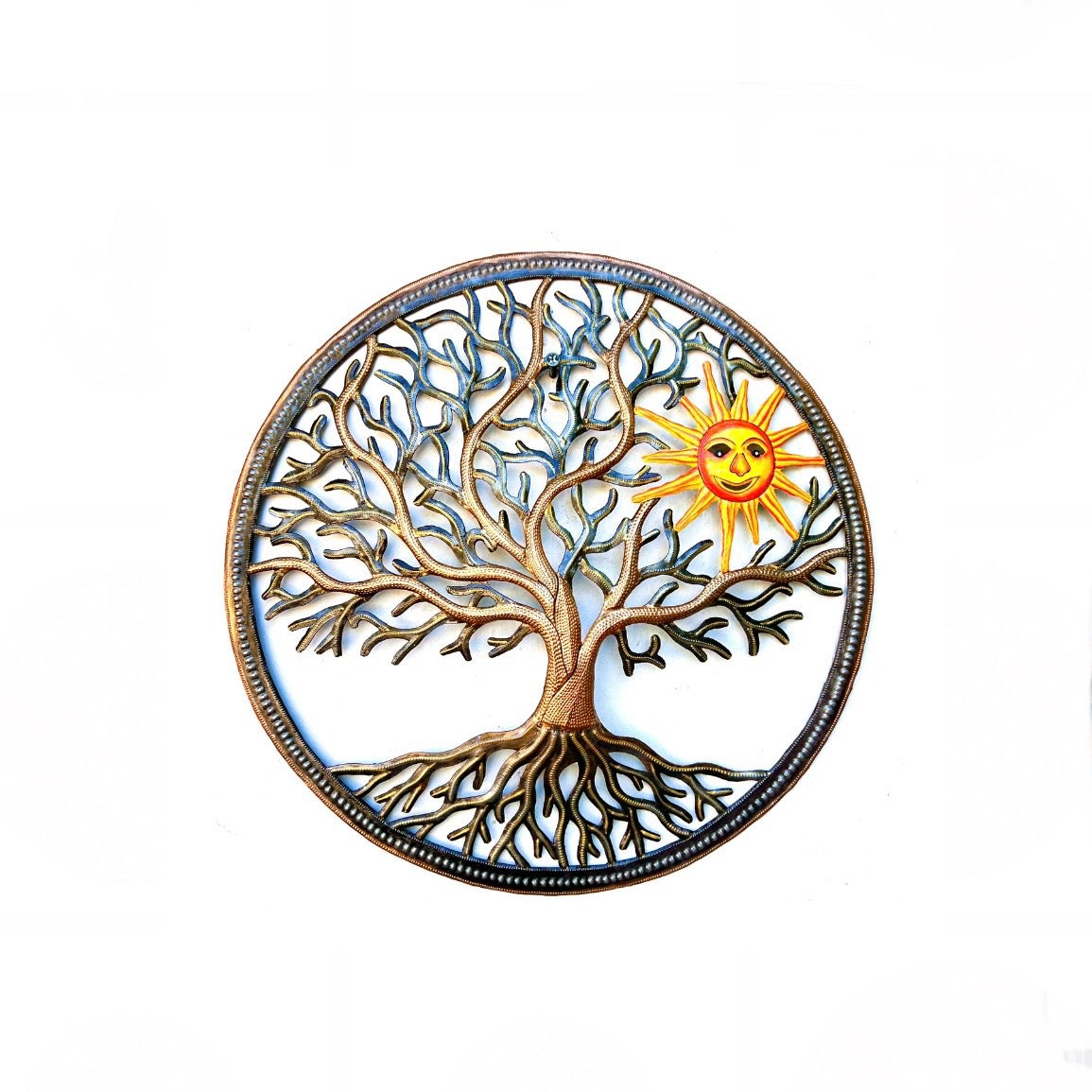 Dyvenson- Medium Circle Bronze Tree And Sun