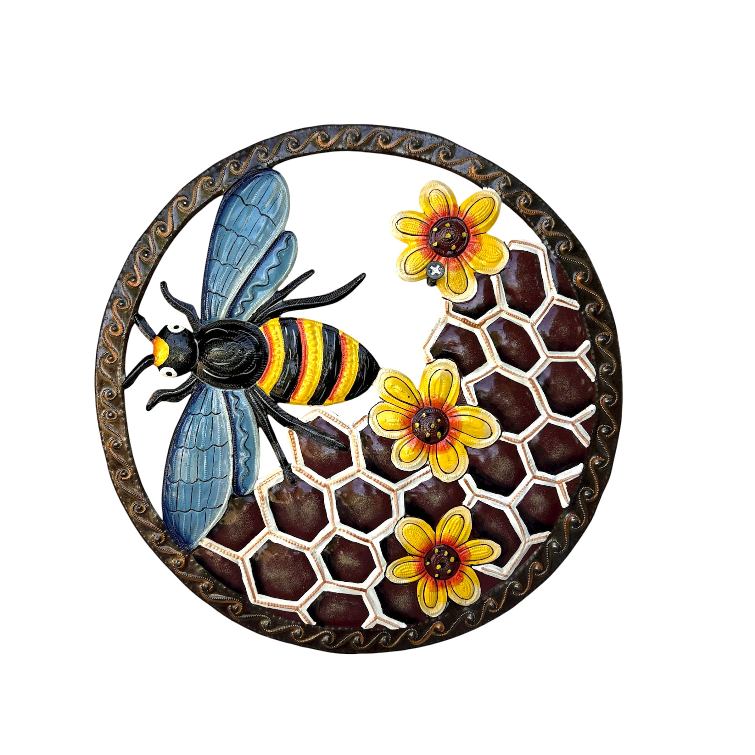 Circle Flying Bee- Flowers #4