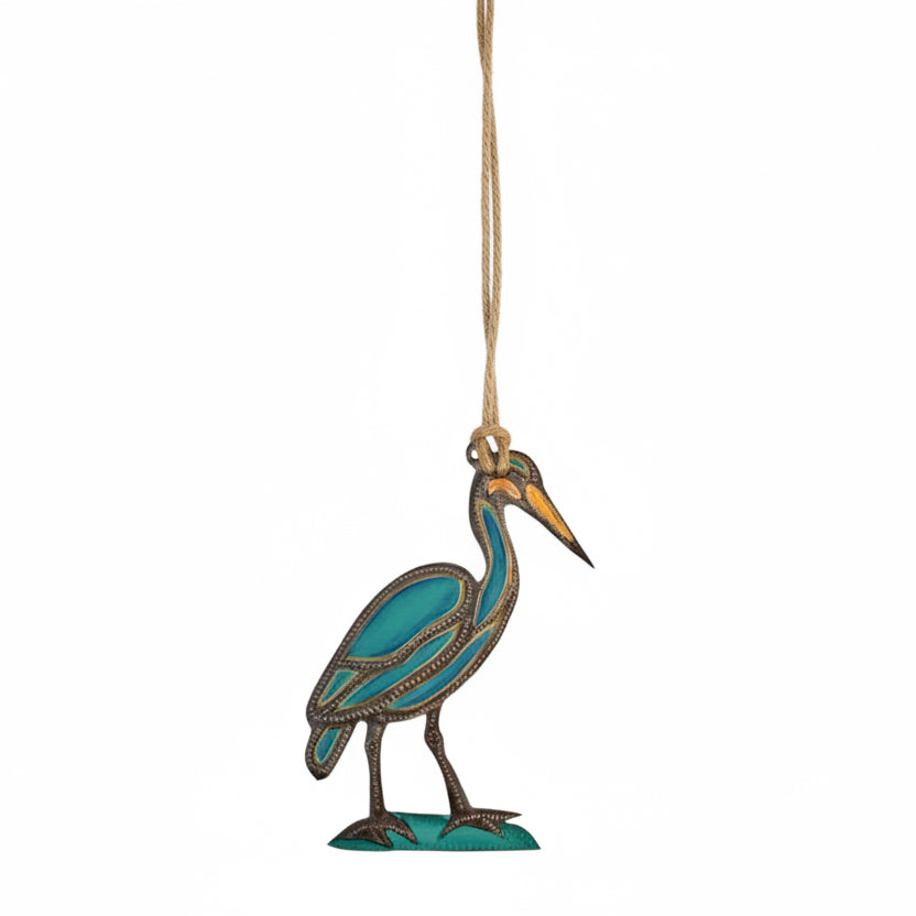 Dyvenson- Painted Crane Ornament
