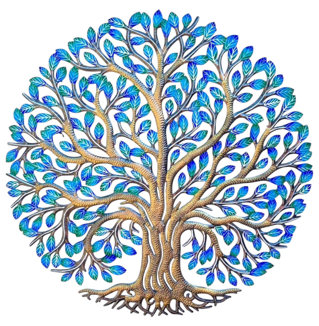 Dyvenson-Jumbo Bronze Blue Leaf Tree