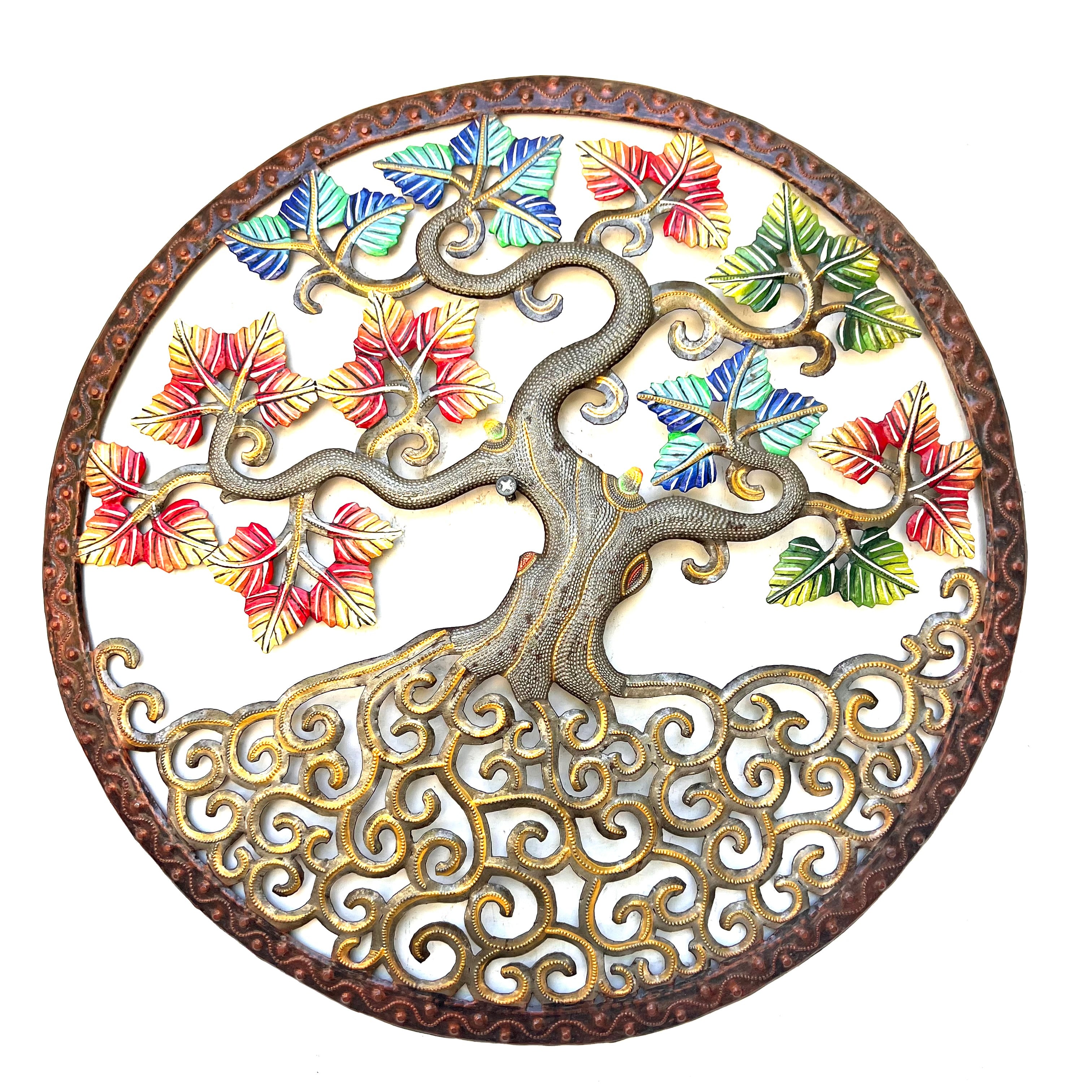 Antoine- Circle Bronze Rooted Tree