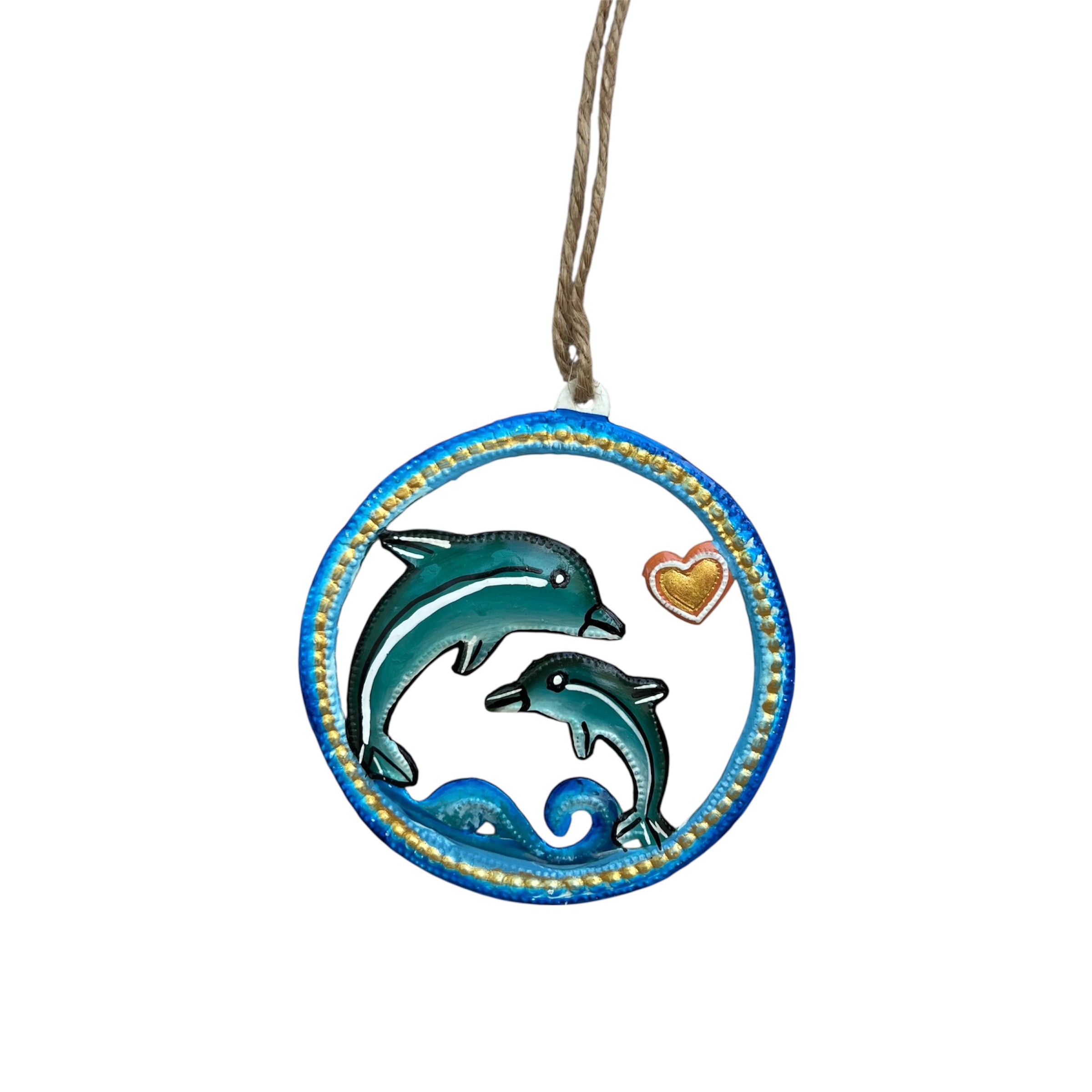 Lucson- Two Jumping Dolphin Ornament