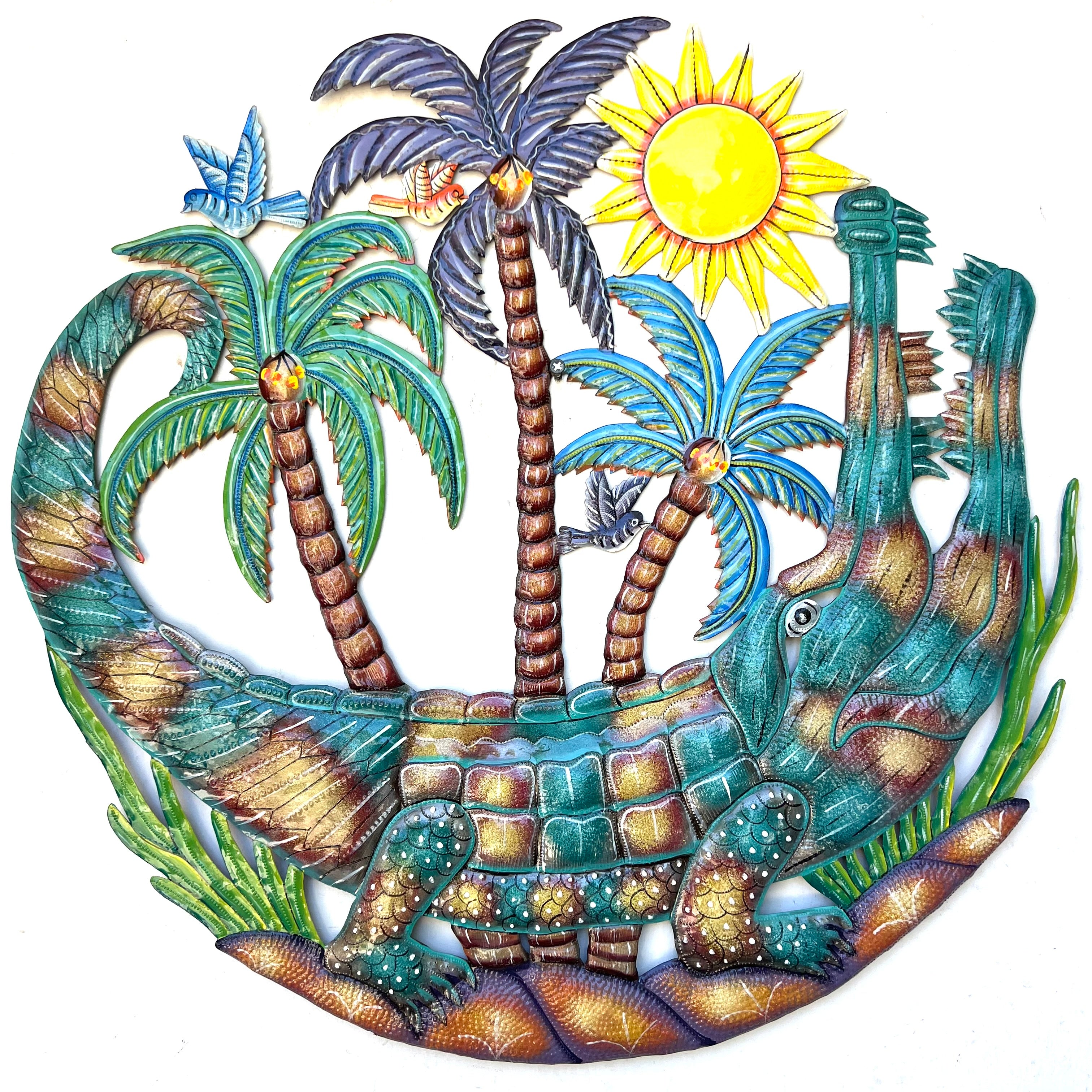 Jumbo- Alligator and Palm Trees #3