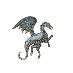 Heraldic Dragon Metal Art