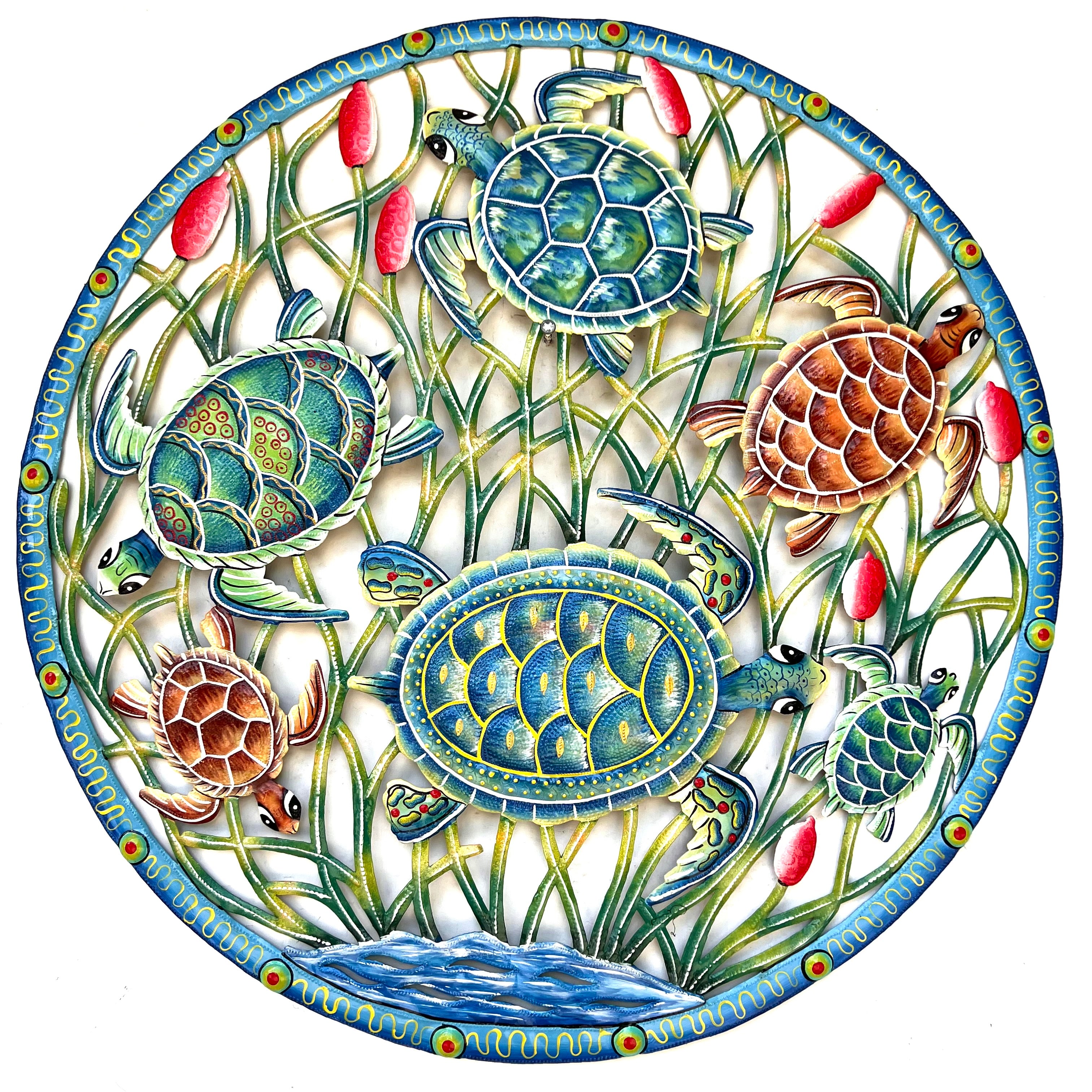 Jumbo- Blue Circle Swimming Turtles