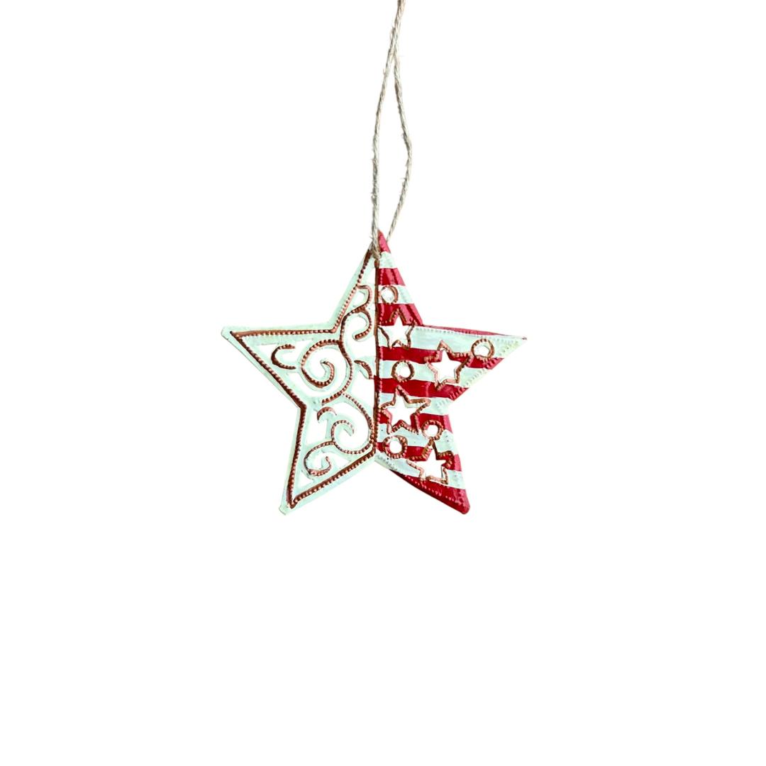 ZACKARIE- Design American Flag Star Ornament #2