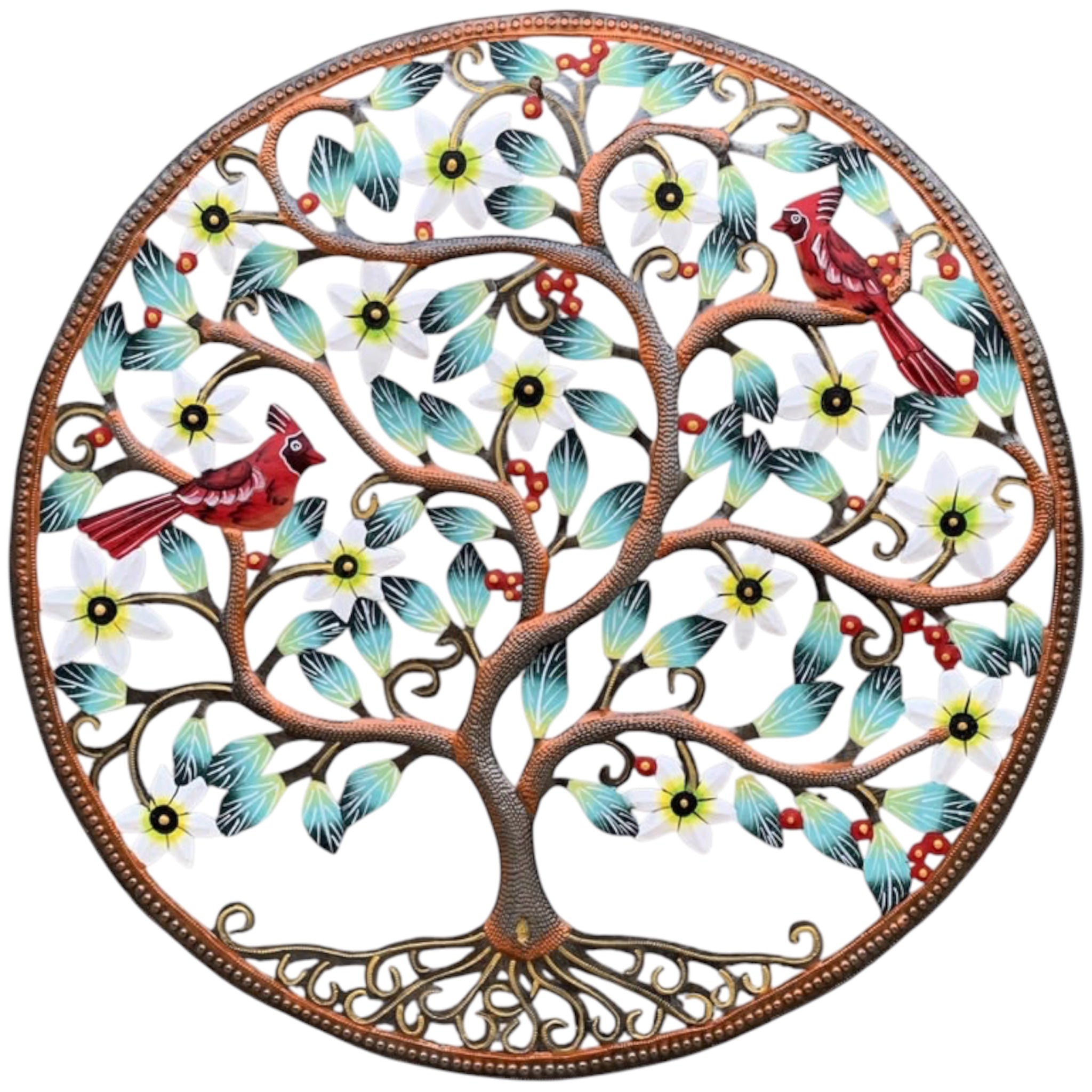 Jorby- Jumbo Circle Bronze Tree Cardinal Bird