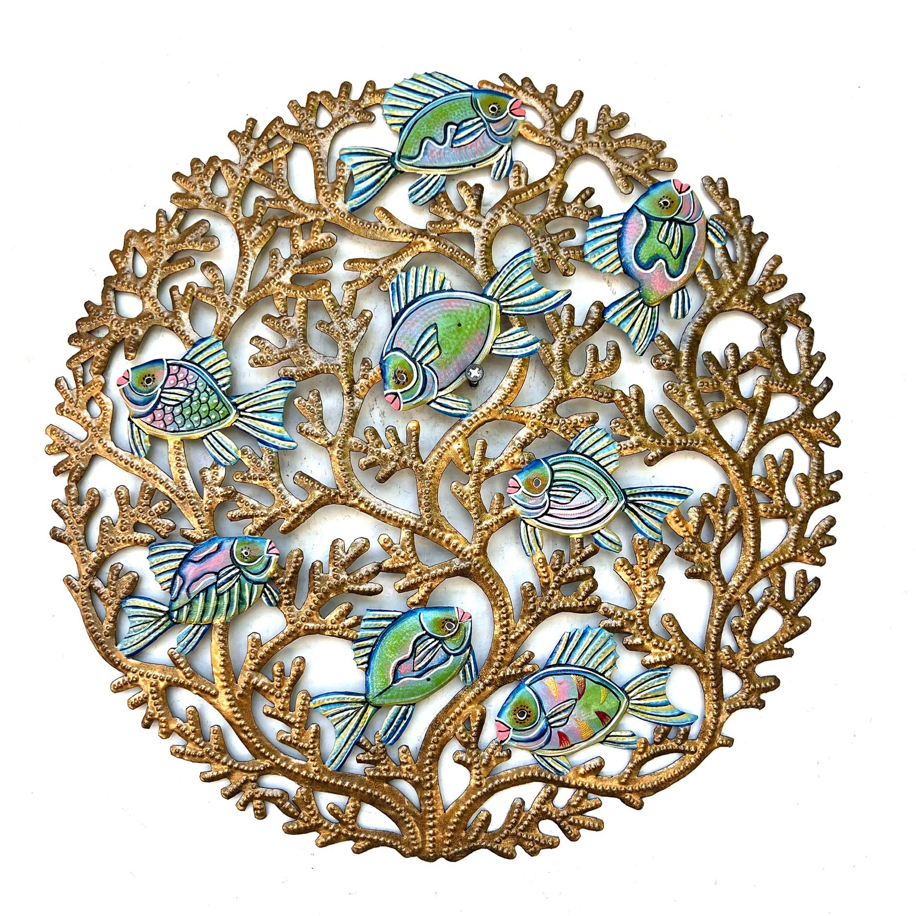 Lucson- Gold Ocean Plant And Fish