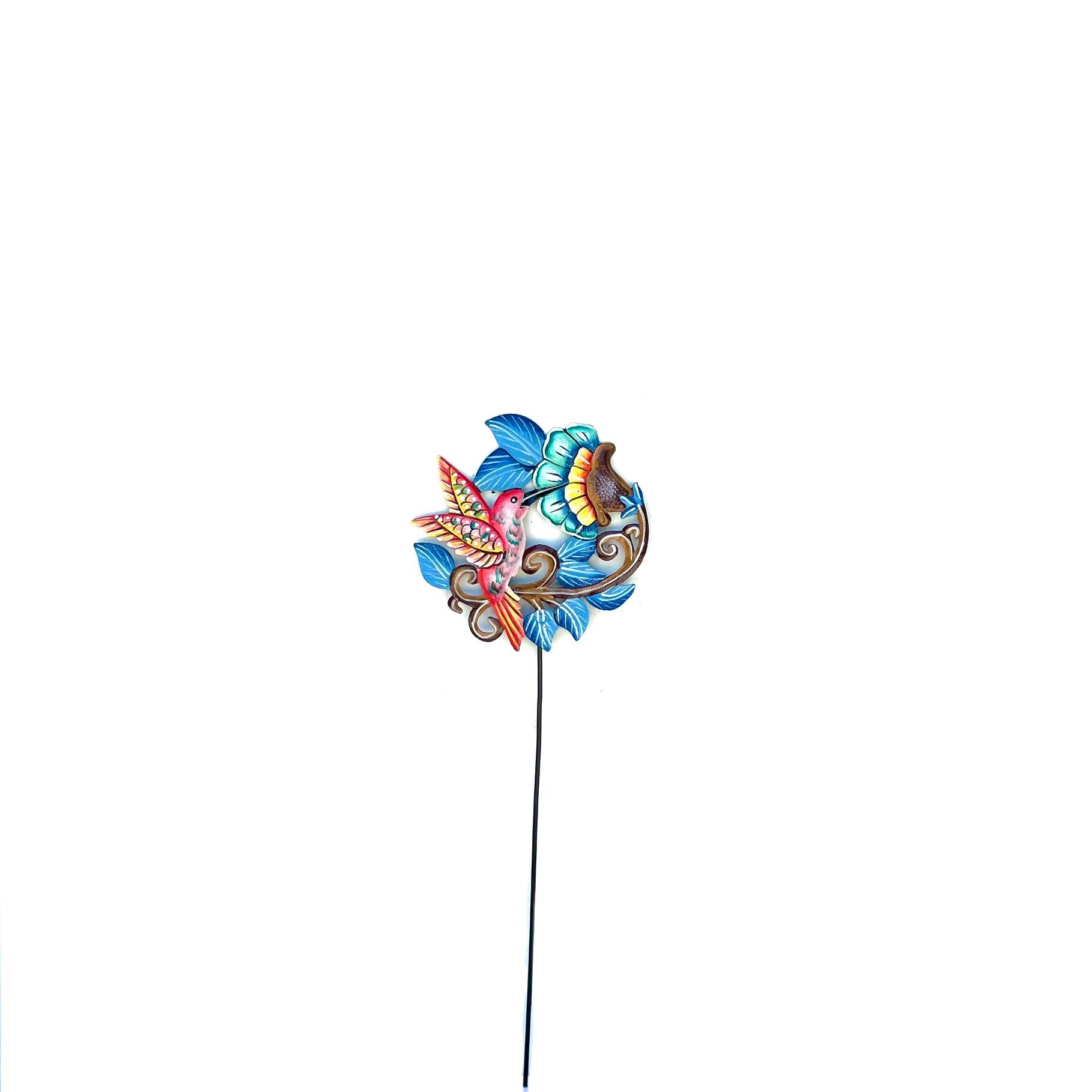 Flower Bird Garden Stake
