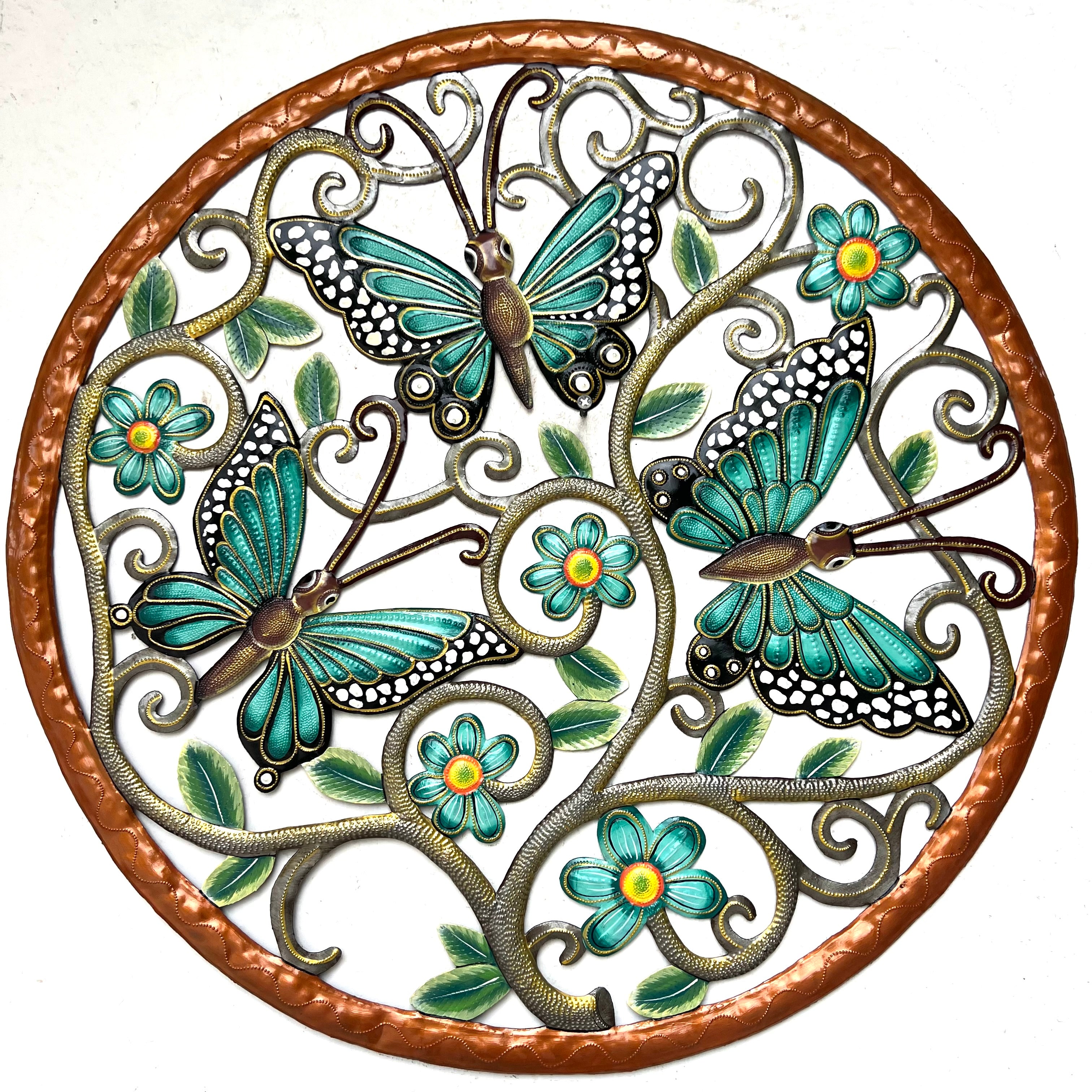 Orilien- Jumbo Circle Bronze Butterflies #3