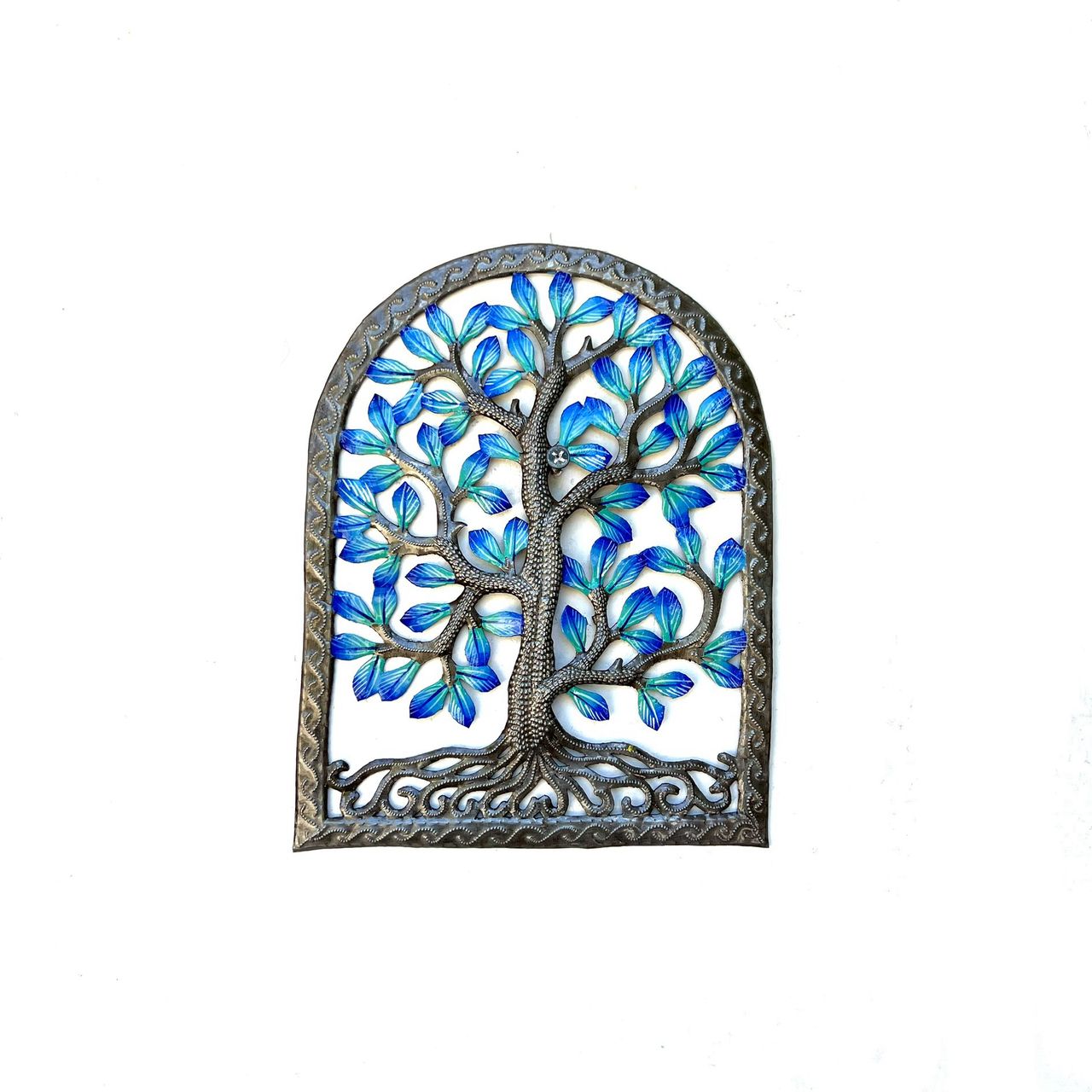 Agousto- Blue Leaf Frame Tree