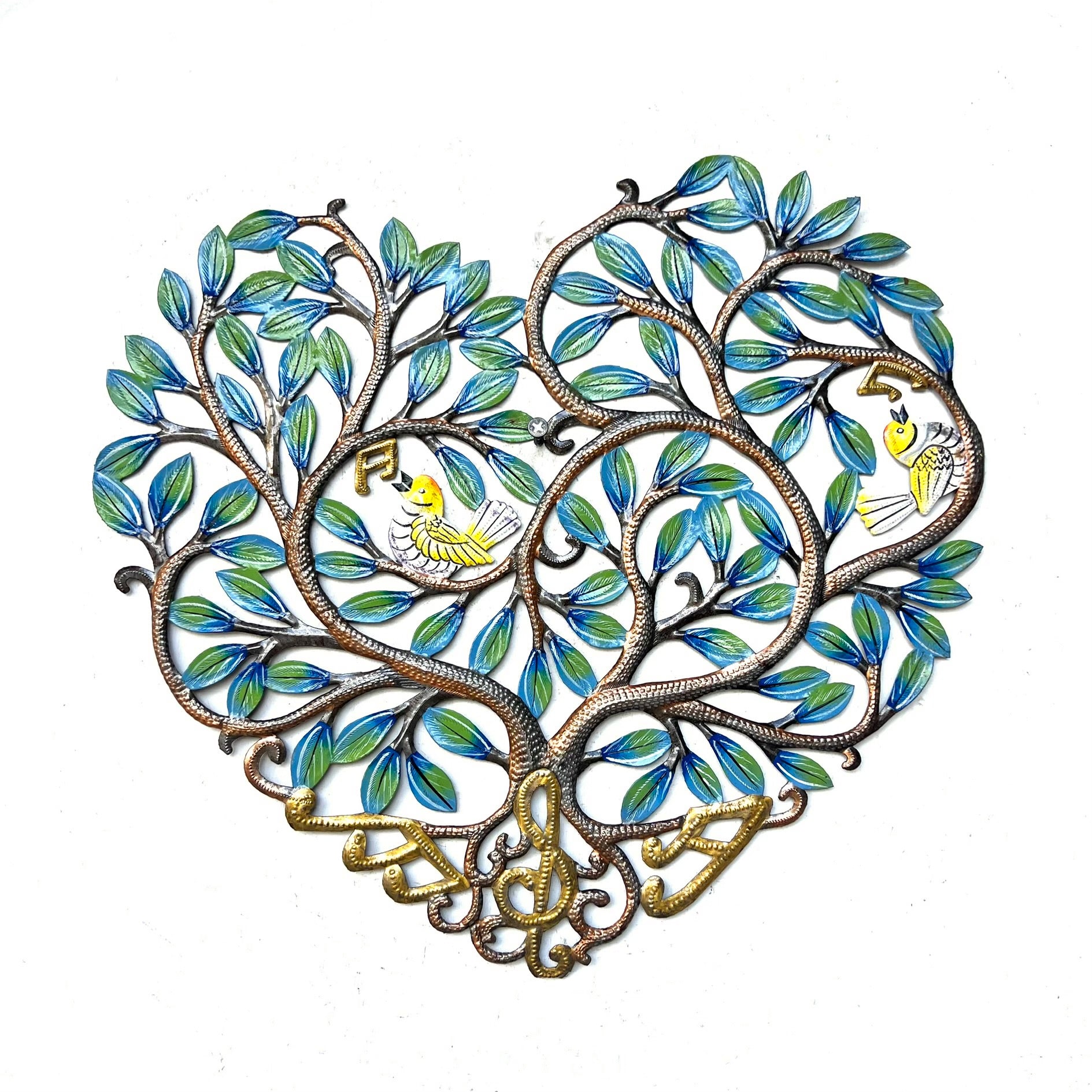 Dyvenson- Heart Bronze & Bird Tree