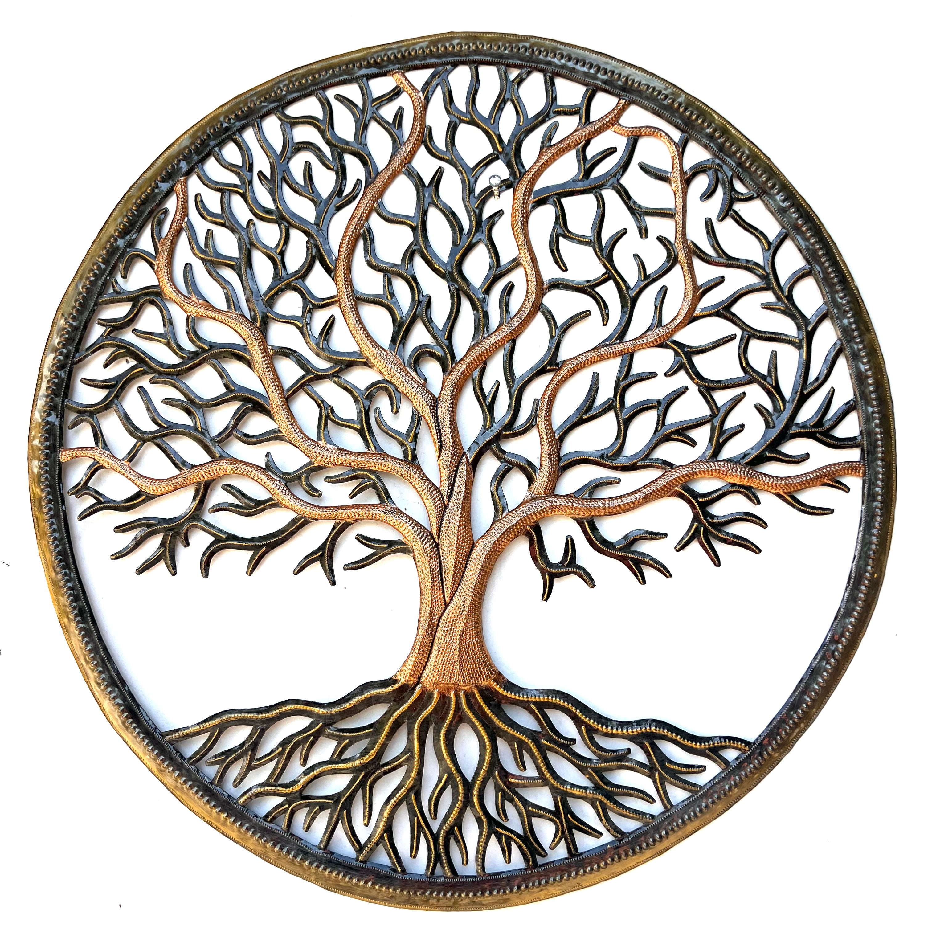 Etienne- Circle Bronze & Brown Tree