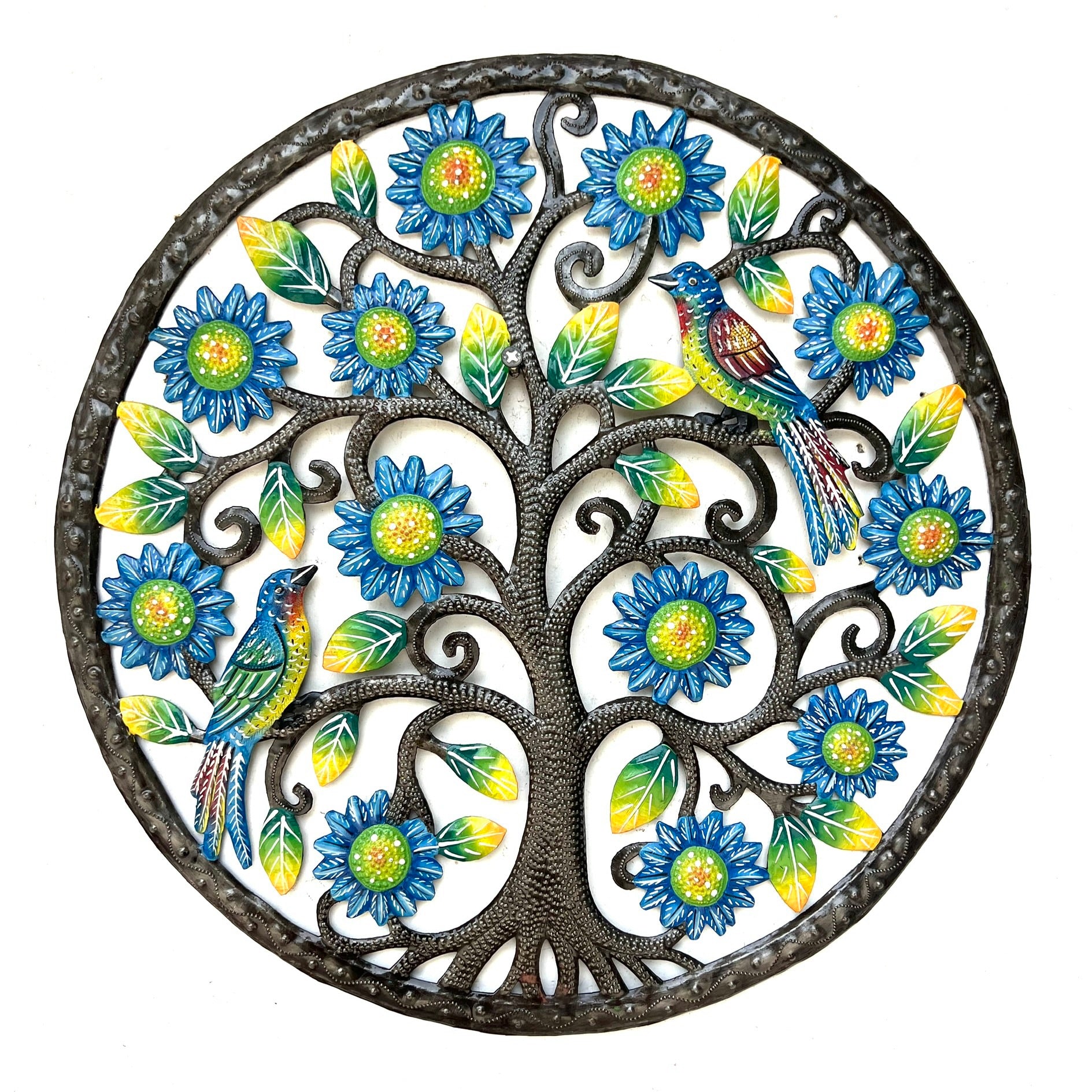 Derat- Circle Flower Plant & Birds