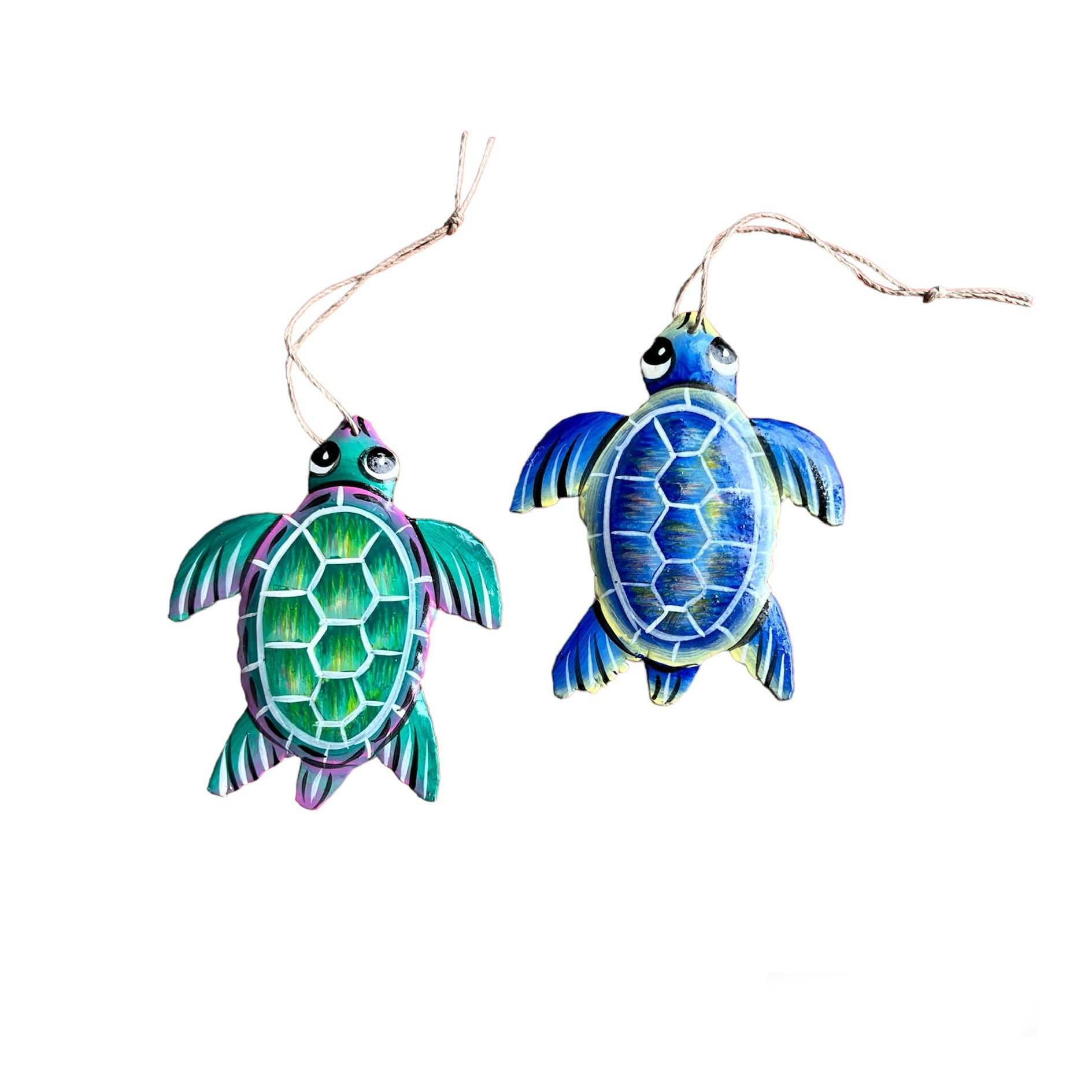 (Set of 2) Turtle Ornaments