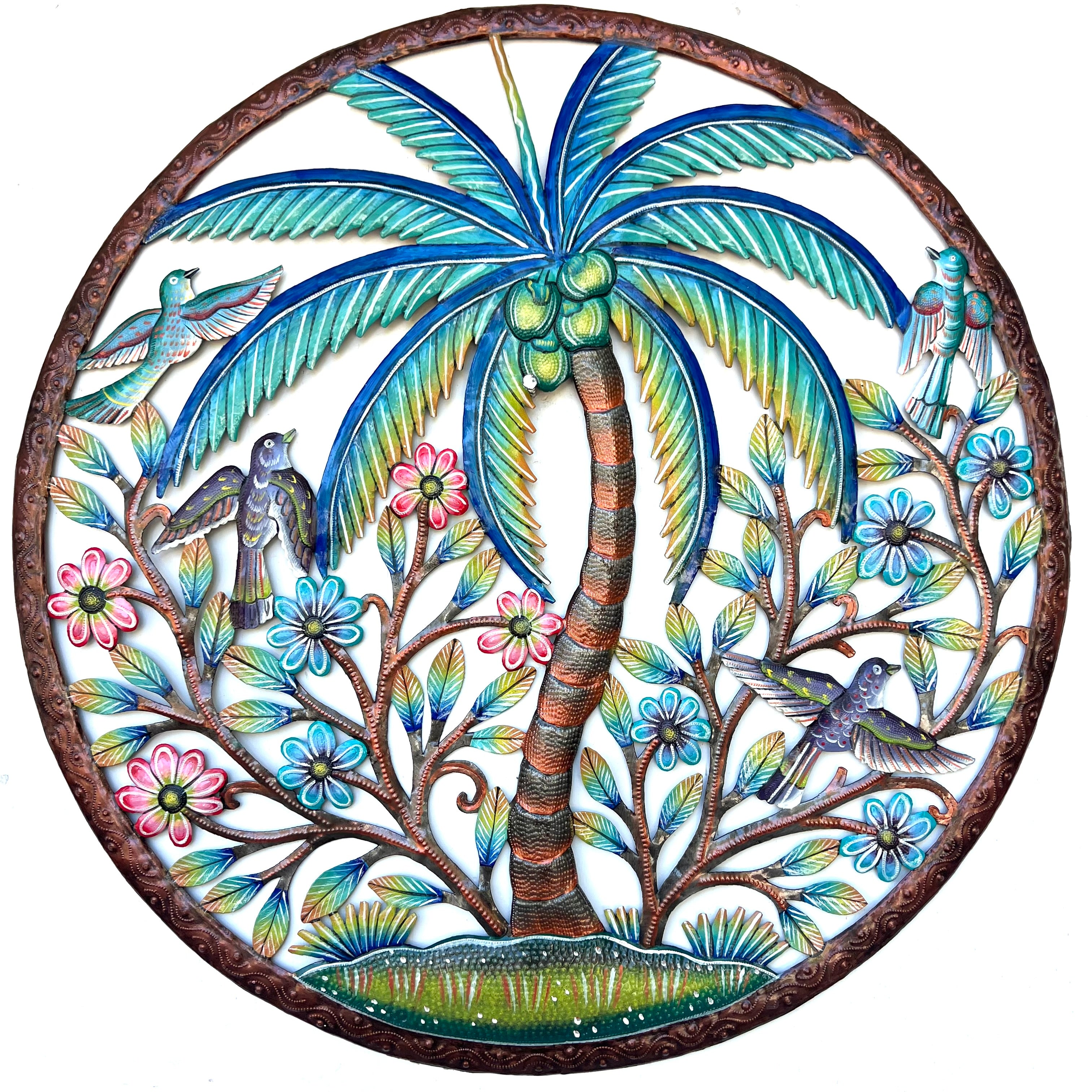 Jumbo- Circle Bronze Coconut Tree