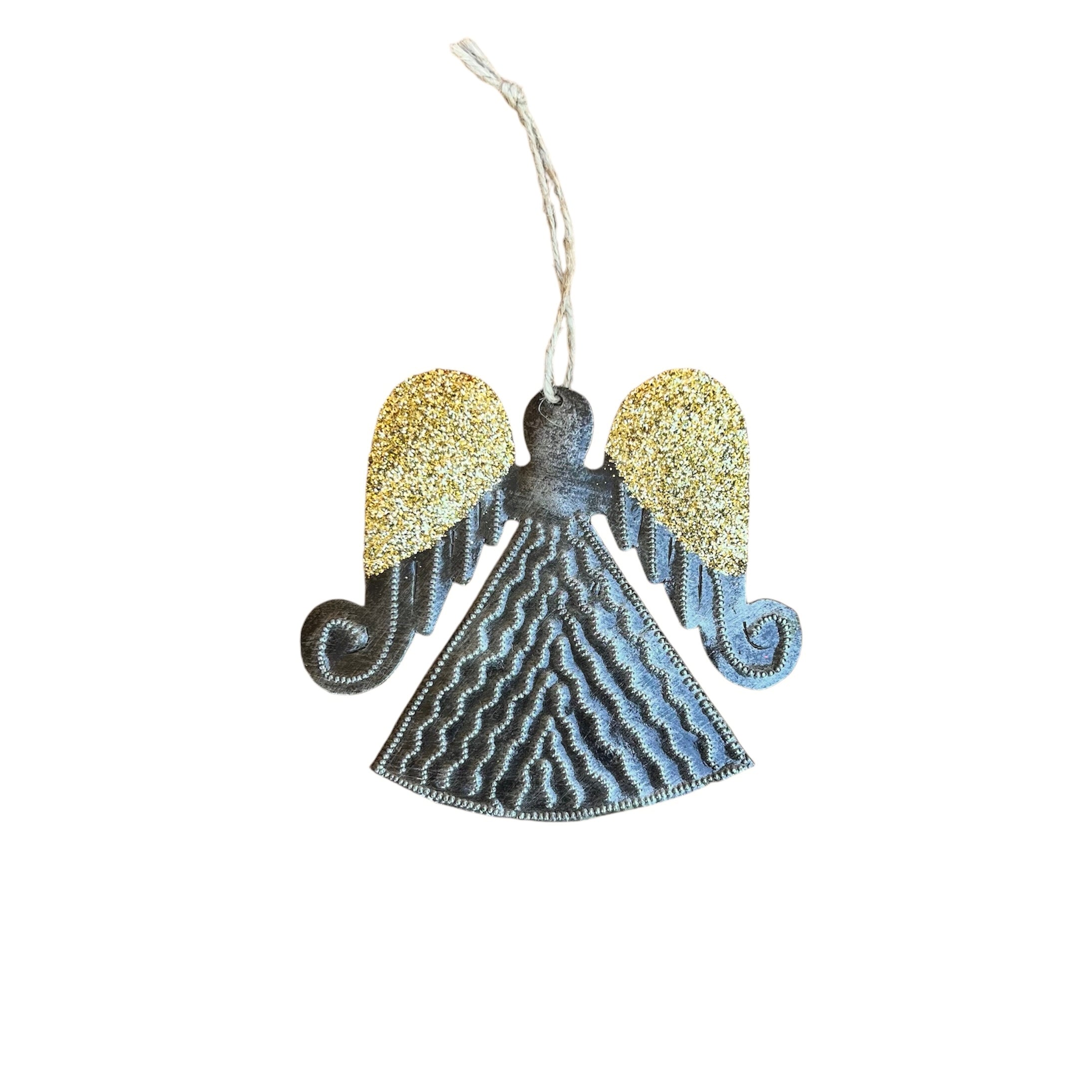 Cireus-Glitter Flat Angel Ornament