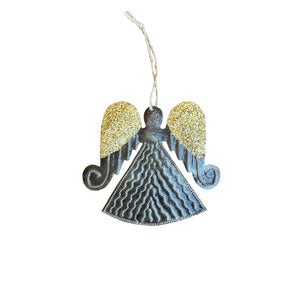 Cireus-Glitter Flat Angel Ornament