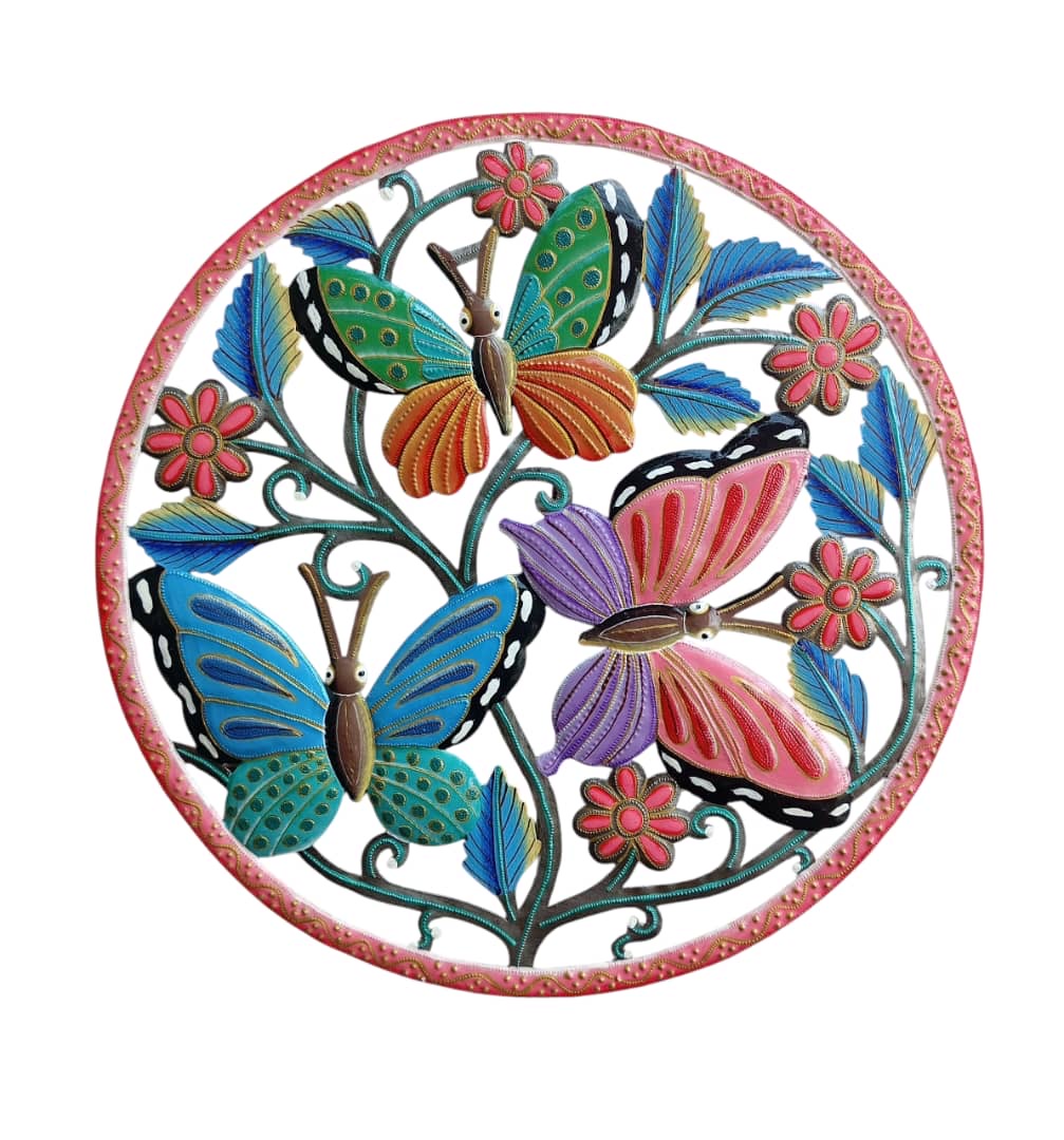 Paul- Circle Colorful Three Butterfly #1