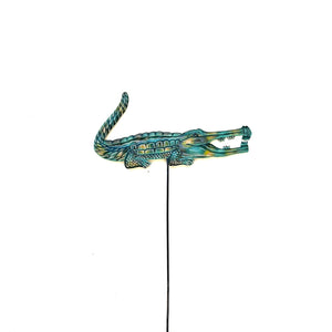 Green Alligator Garden Stake