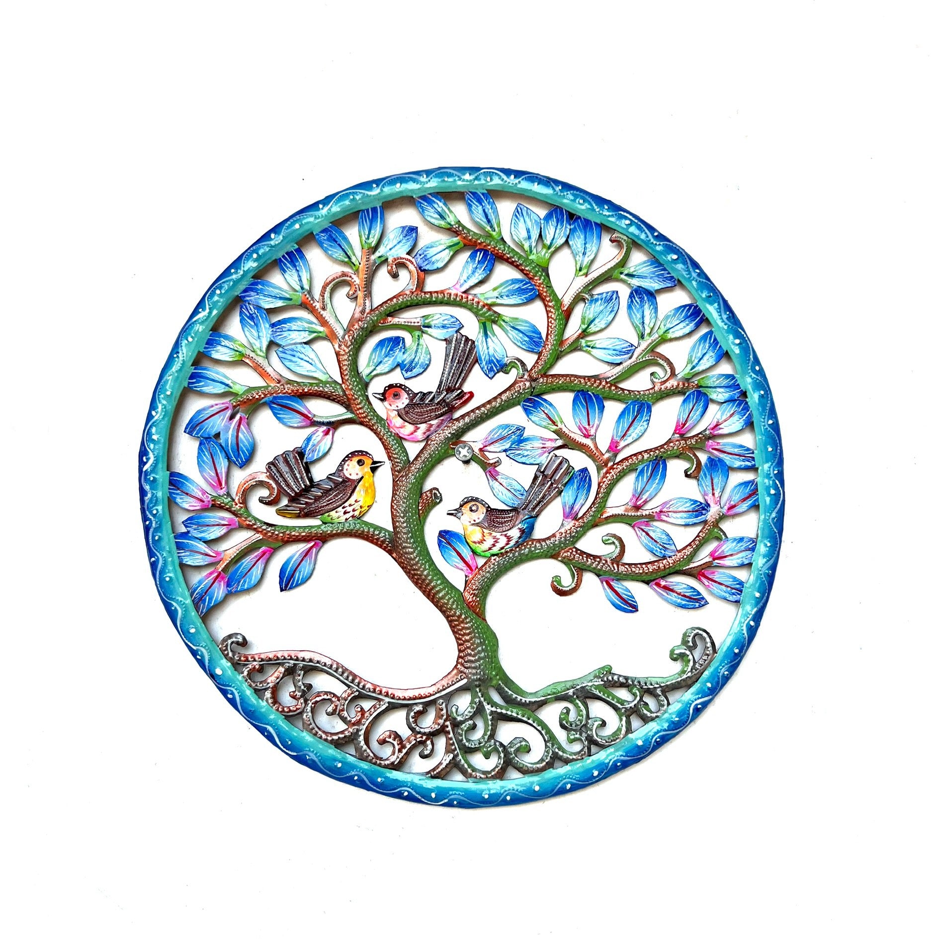 Derat- Circle Blue Tree And Birds