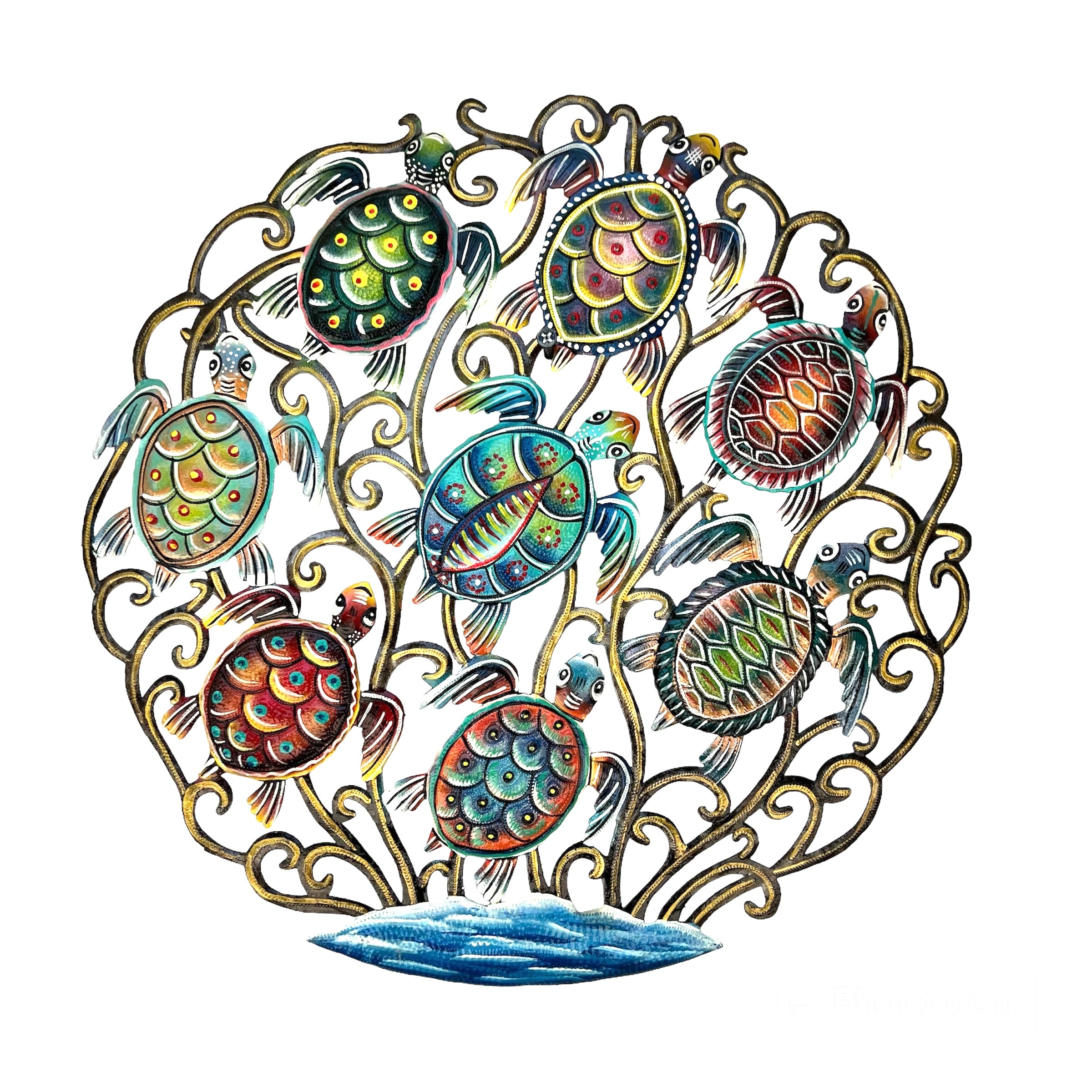 Painting Round Ocean Turtles