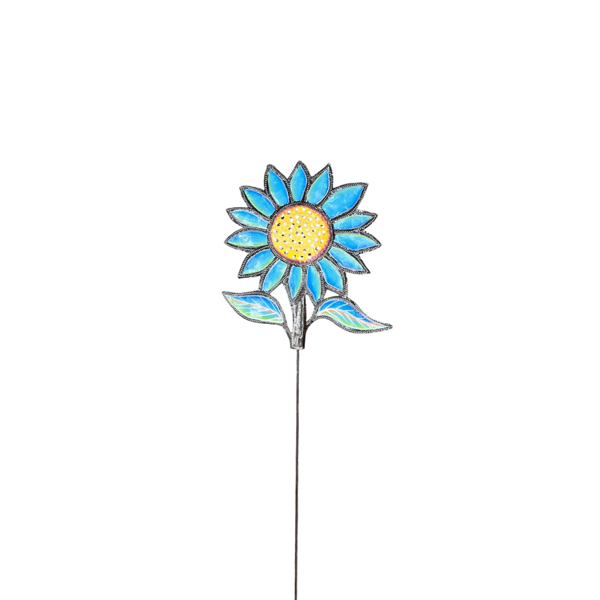 Dyvenson- Blue Sunflower Garden Stake