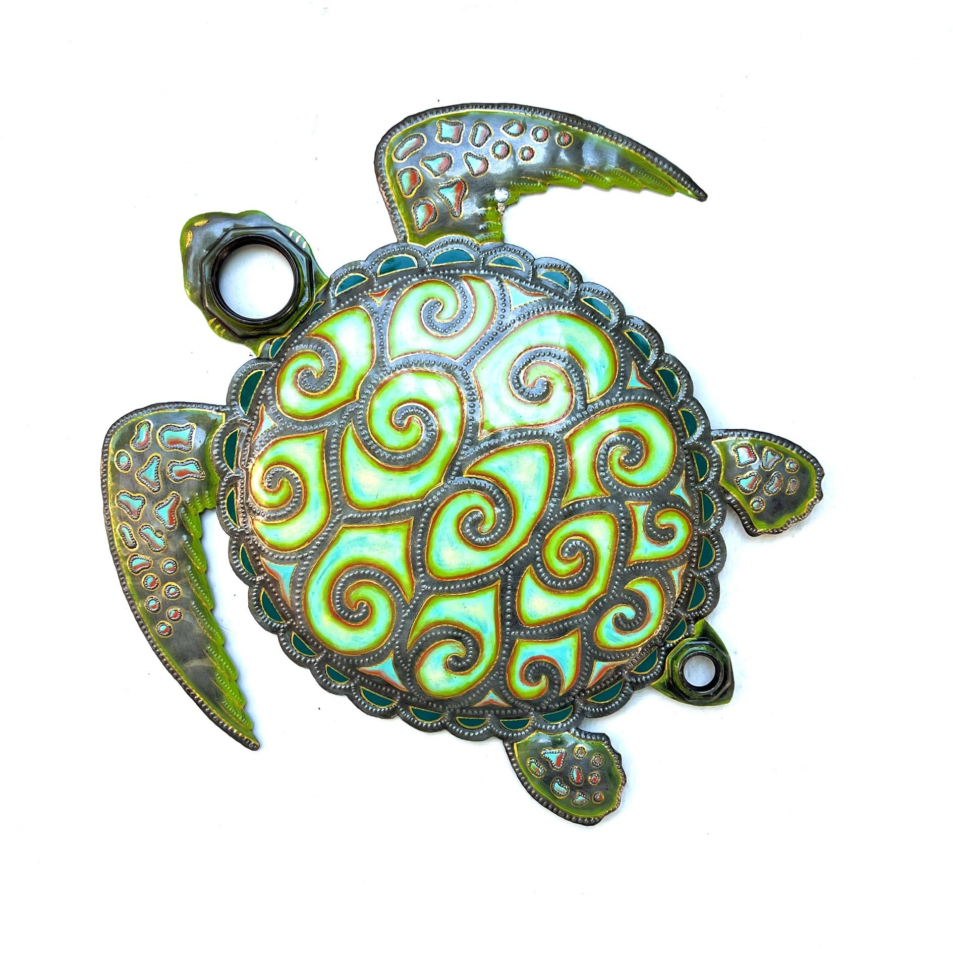 Orilien- Oil Top Drum Large Green Turtle