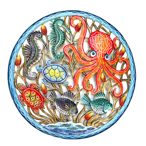 Edouard- Blue Circle Swimming Ocean