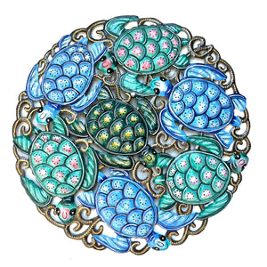 Derat- Circle Painted Swimming Turtle