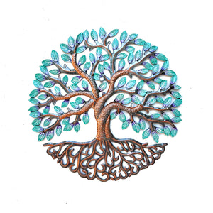 Derat- Circle Turquoise Leaf Tree